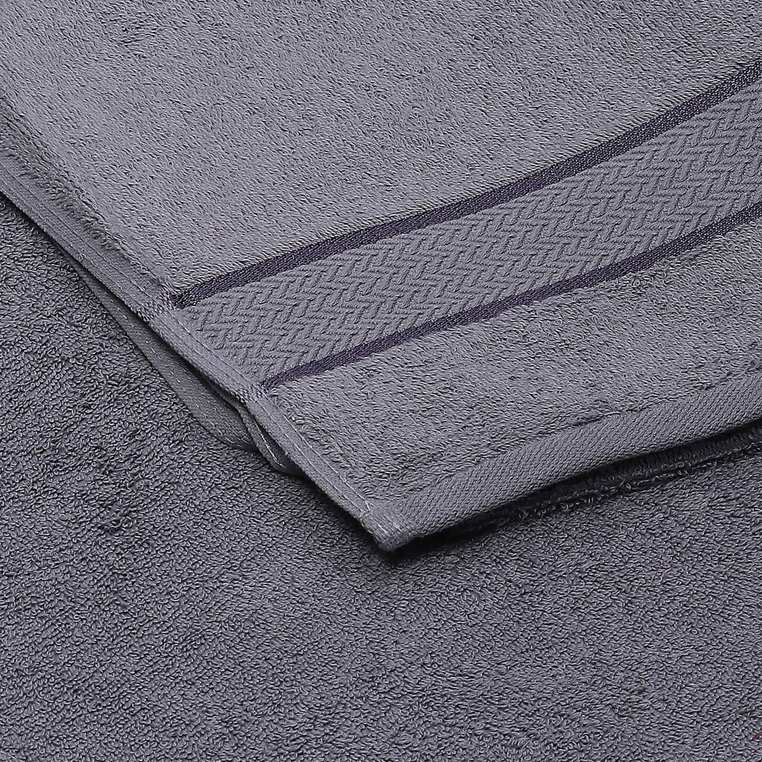 Grey Cotton 450 GSM Bath Towel - Image 3