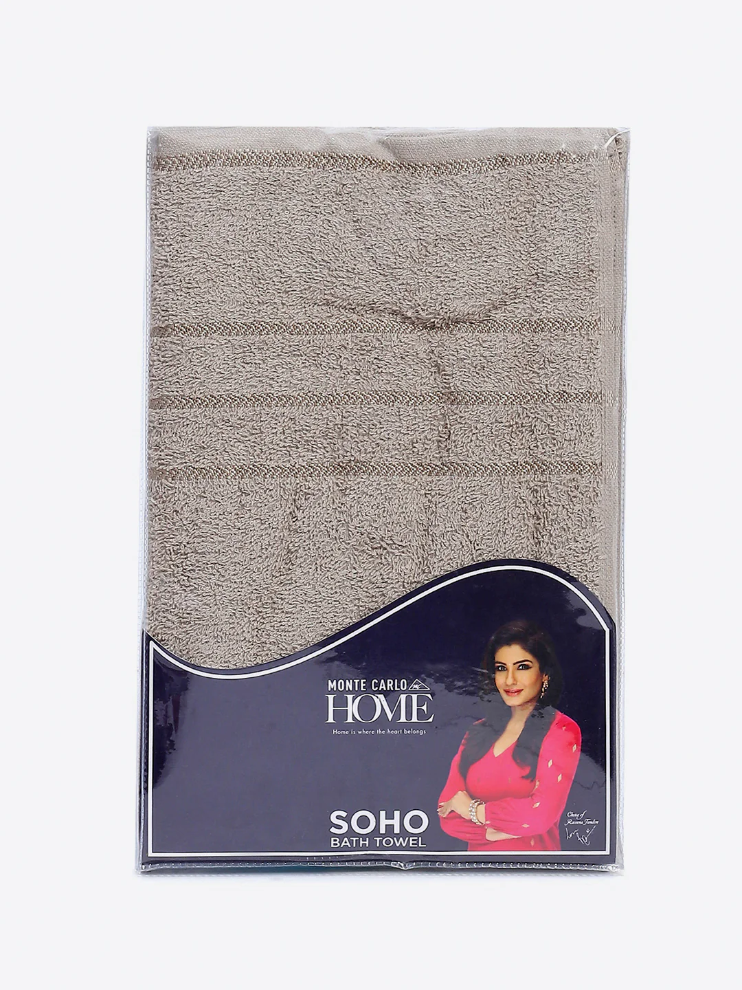 Grey Cotton Solid 350 GSM Bath Towel (Soho) - Image 5