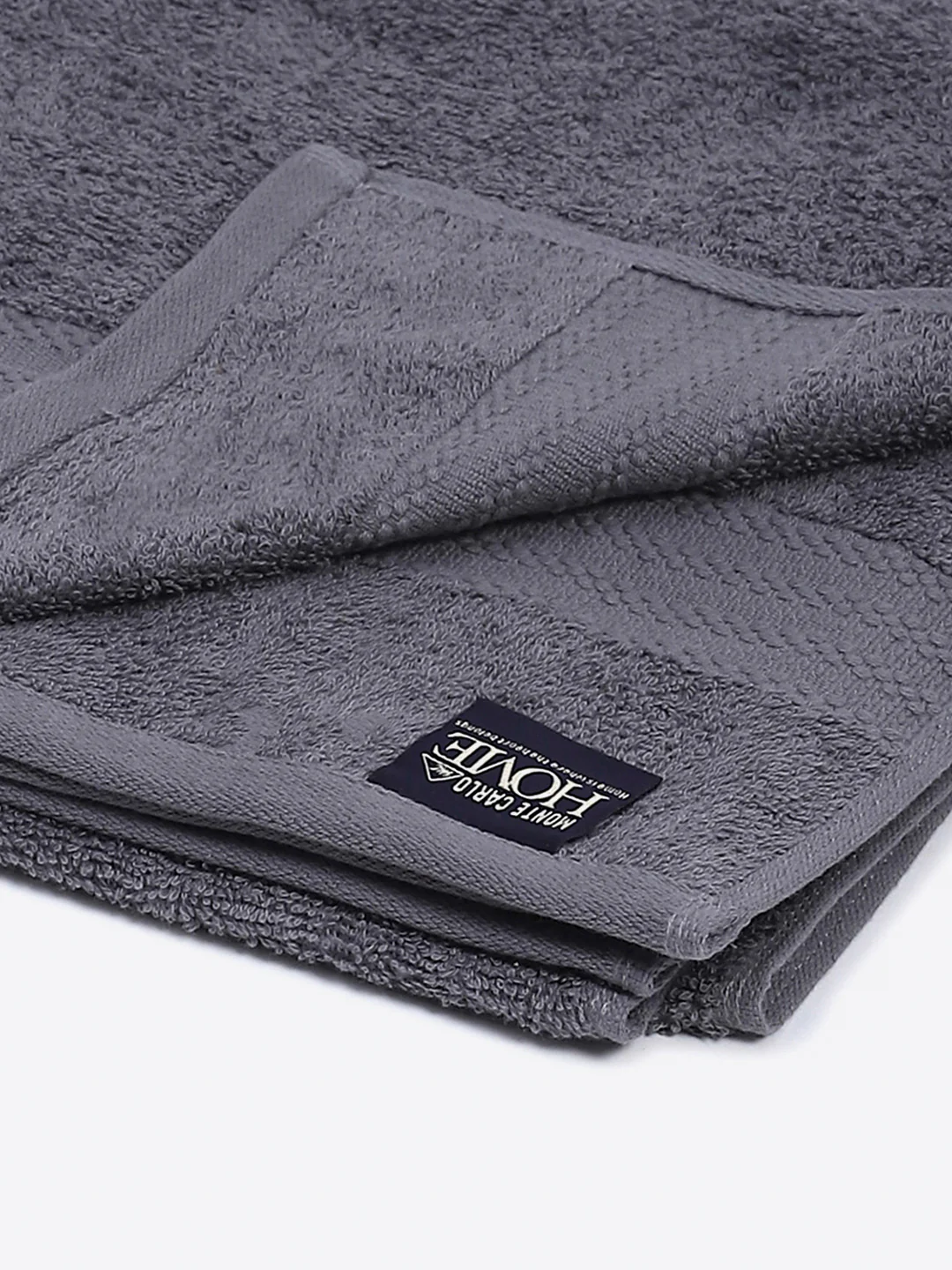 Grey Cotton Solid 400 GSM Bath Towel (Jazz) - Image 3