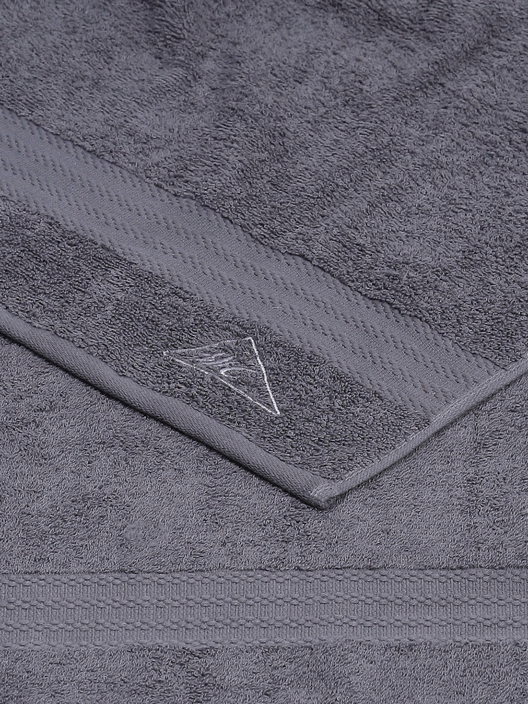 Grey Cotton Solid 400 GSM Bath Towel (Jazz) - Image 4