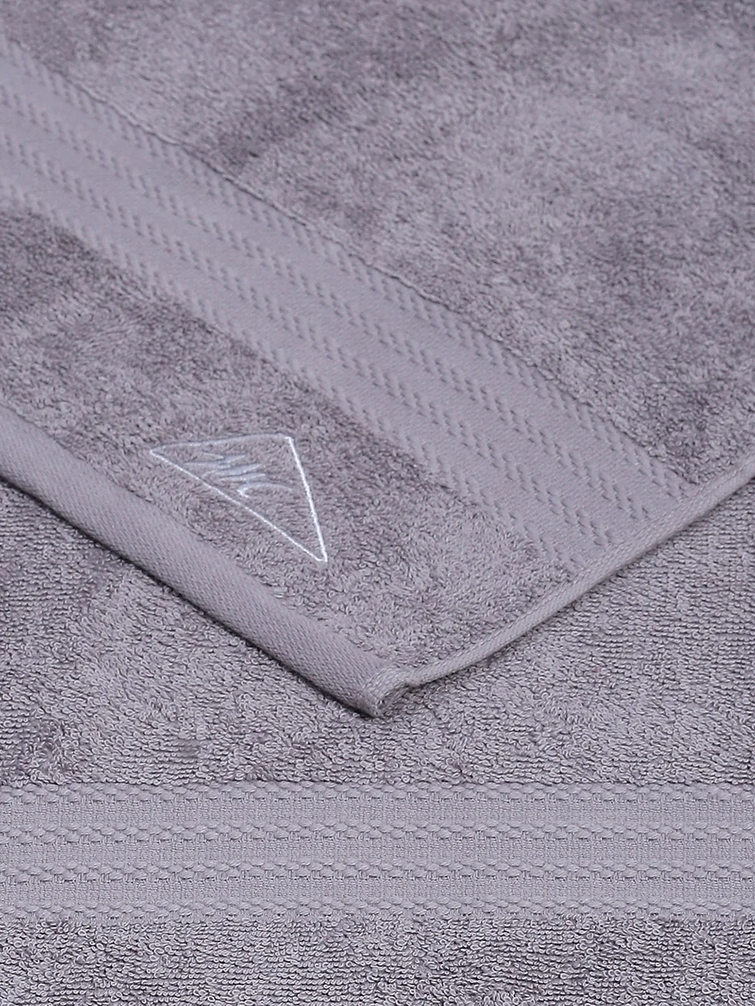 Grey Cotton Solid 400 GSM Bath Towel (Jazz) - Image 4