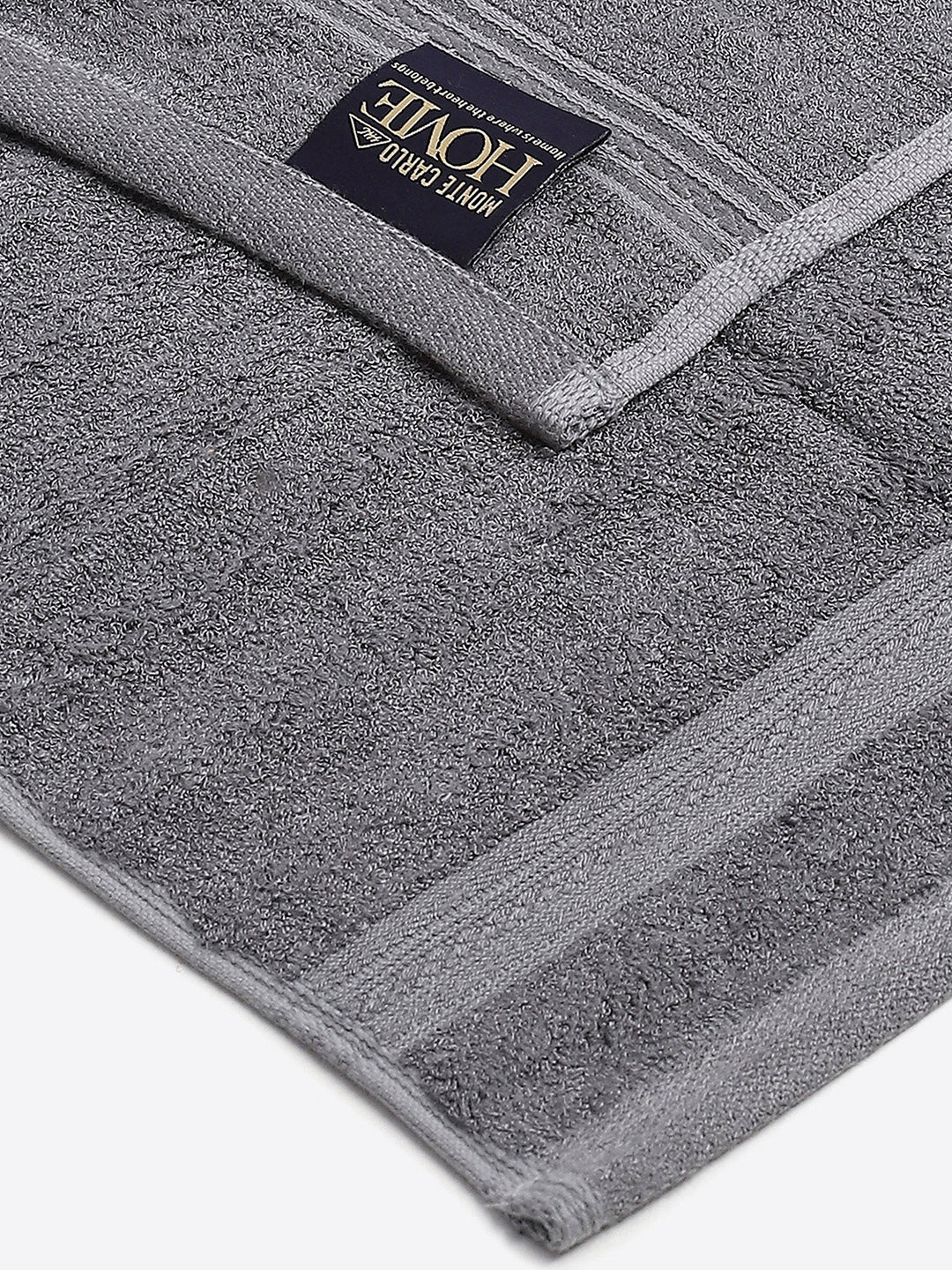 Grey Cotton Solid 600 GSM Face Towel (Pack of 4) - Image 3