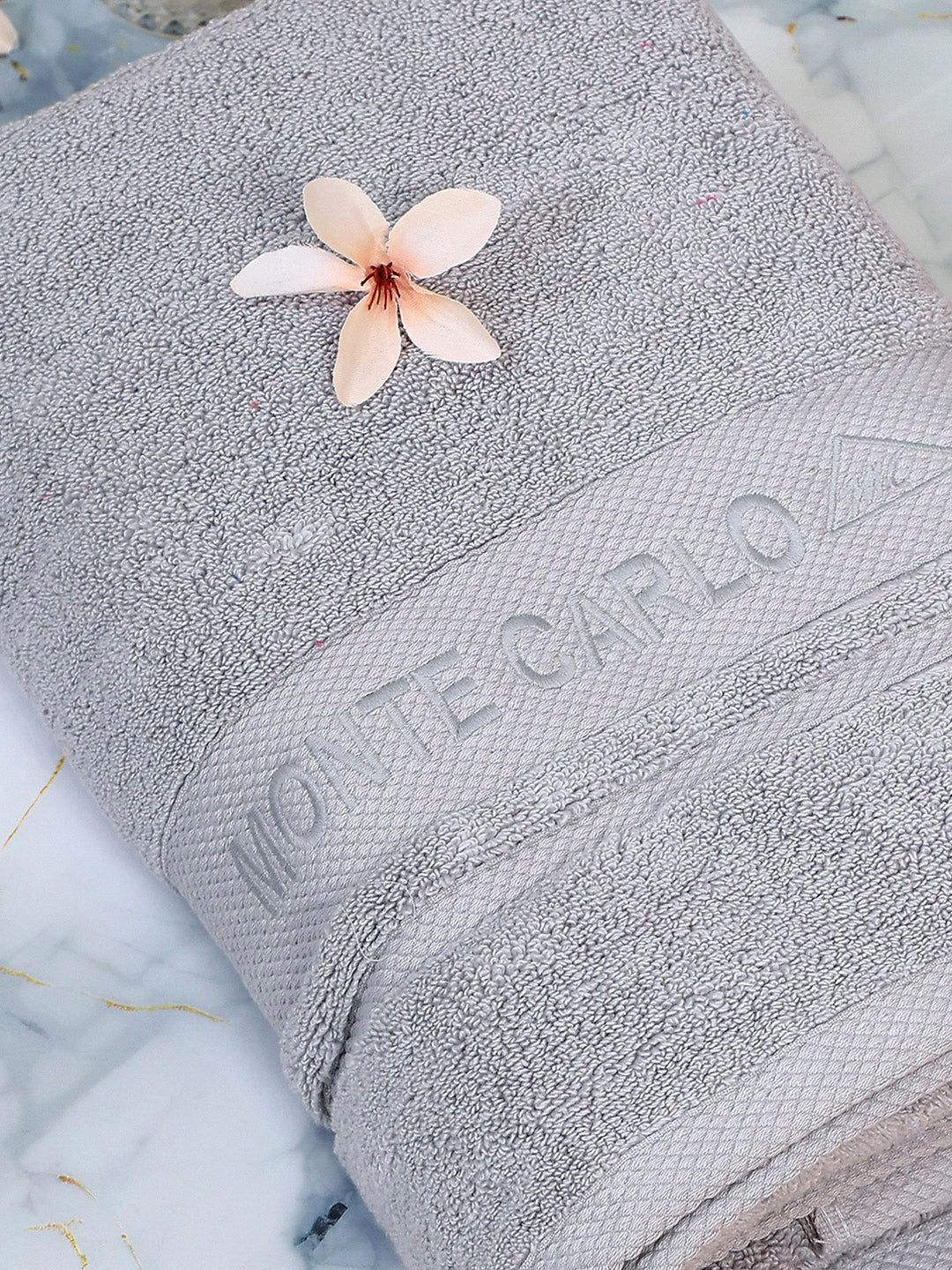 Grey Cotton Solid 650 GSM Bath Towel (Eusapia) - Image 6