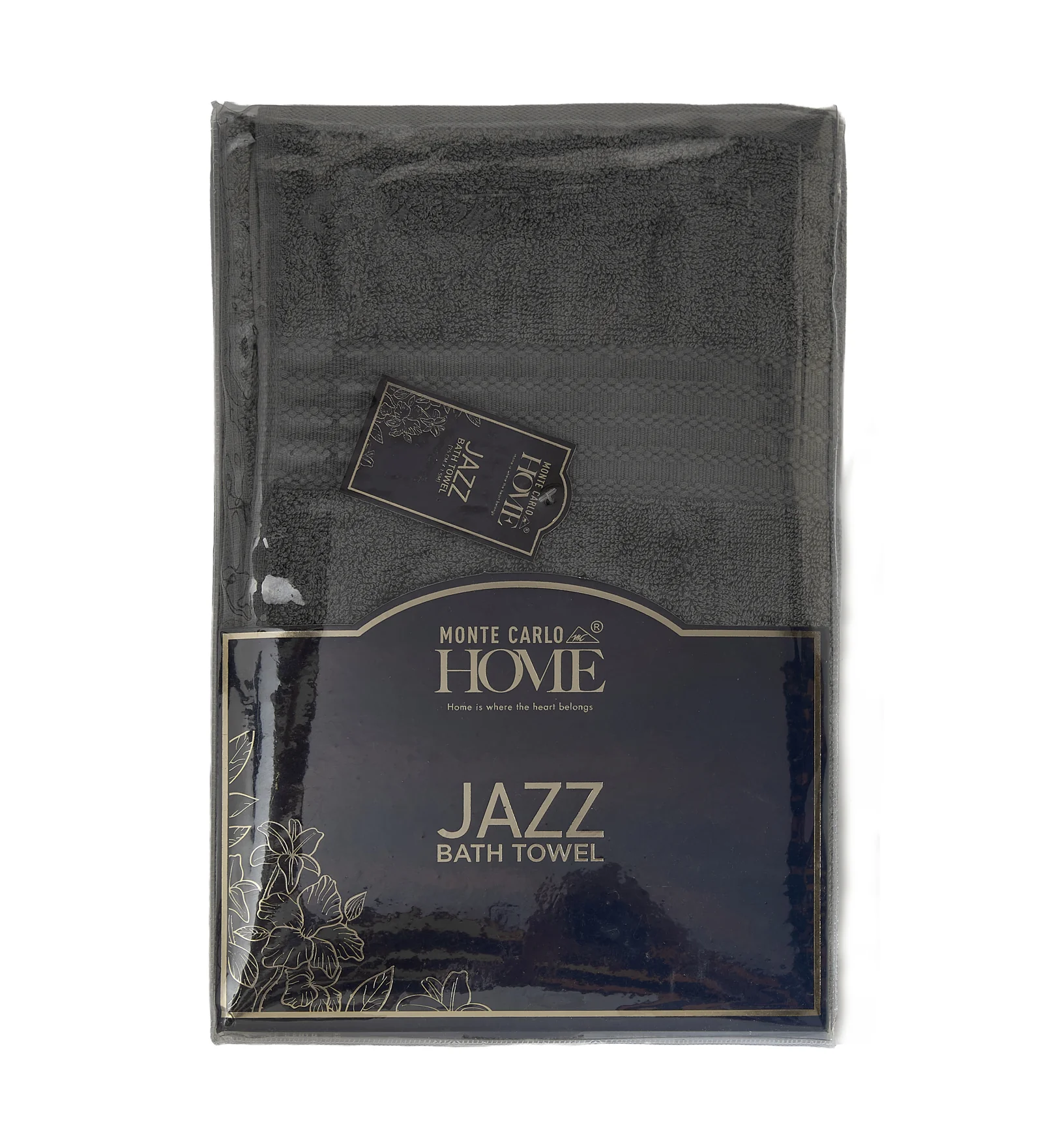 Grey Pure Cotton Solid 380 GSM Bath Towel 1 Piece (Jazz Collection) - Image 9