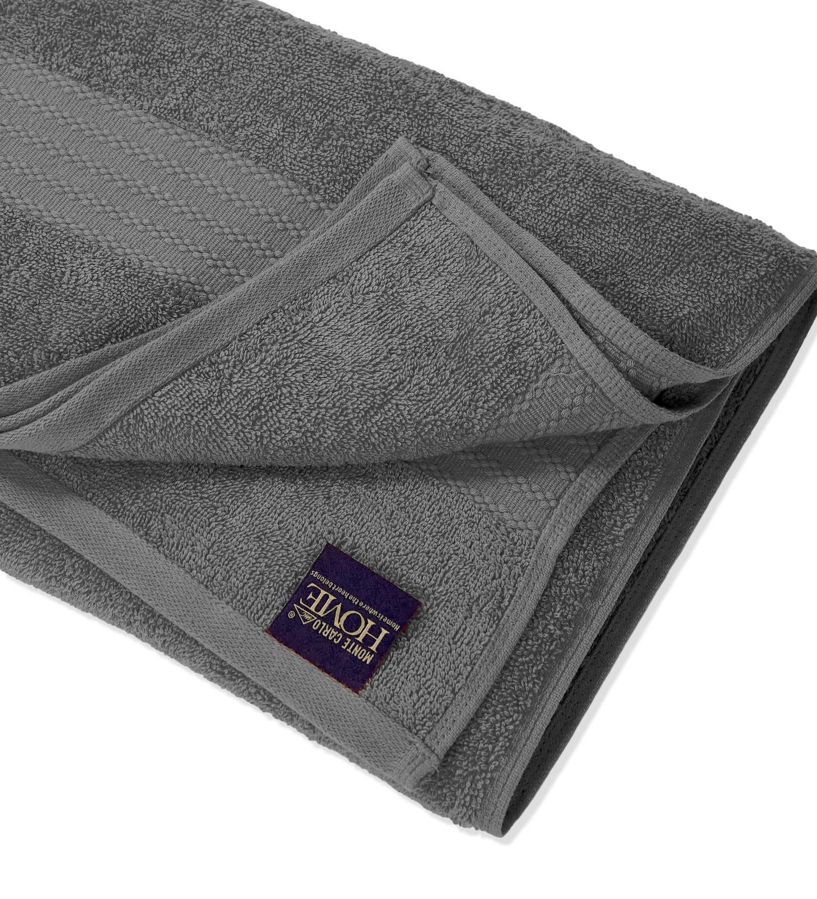 Grey Pure Cotton Solid 380 GSM Bath Towel 1 Piece (Jazz Collection) - Image 5