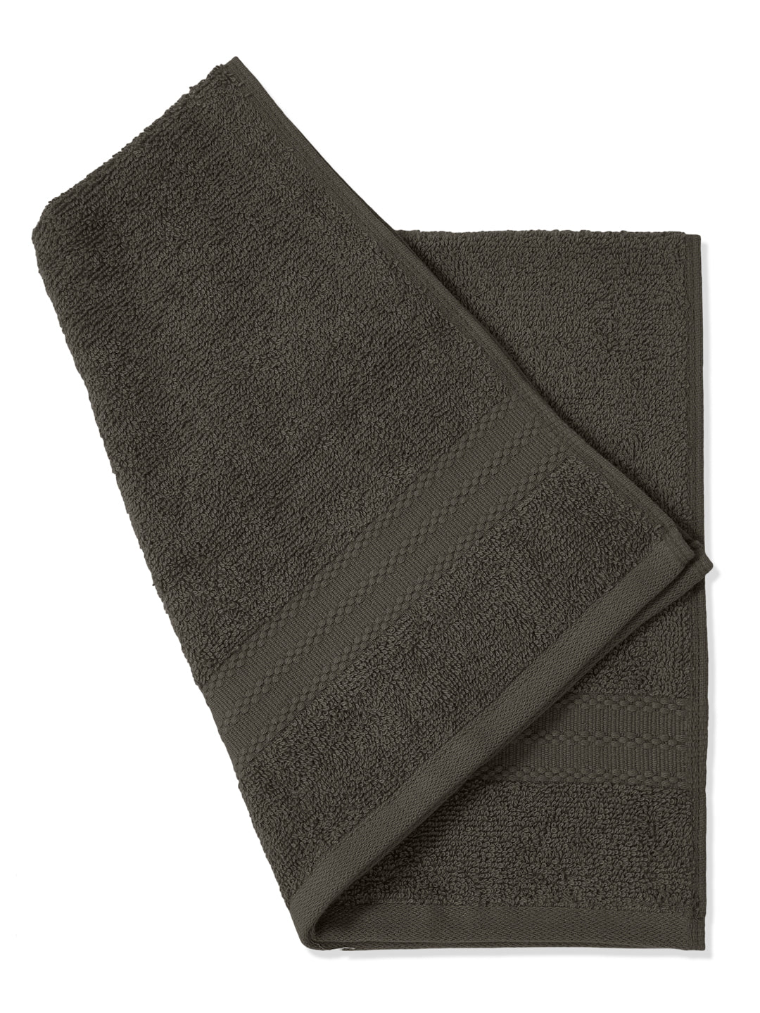 Grey Pure Cotton Solid 380 GSM Hand Towel 2 Pc Set (Jazz Collection) - Image 8