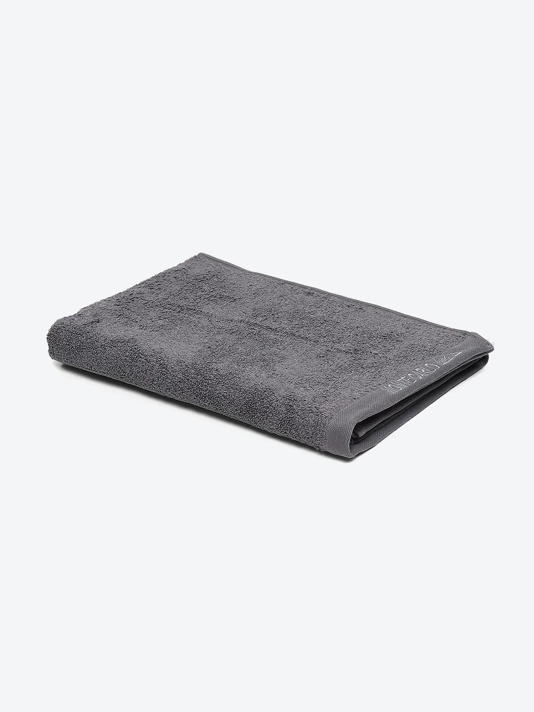 Grey Solid Pure Cotton 350 GSM Bath Towel (Oslo) - Image 2