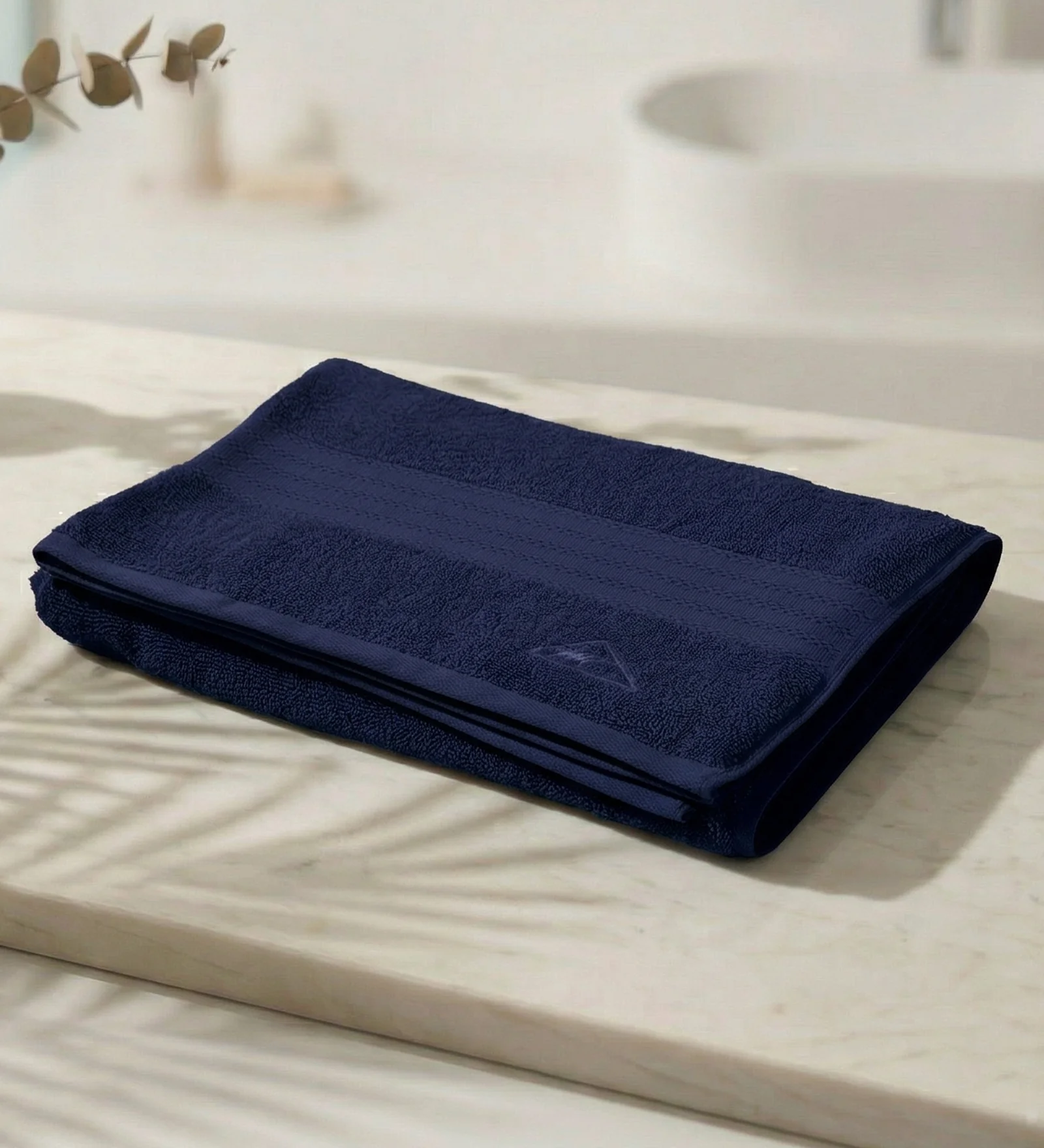 Insignia Blue Pure Cotton Solid 380 GSM Bath Towel 1 Piece (Jazz Collection) - Image 2