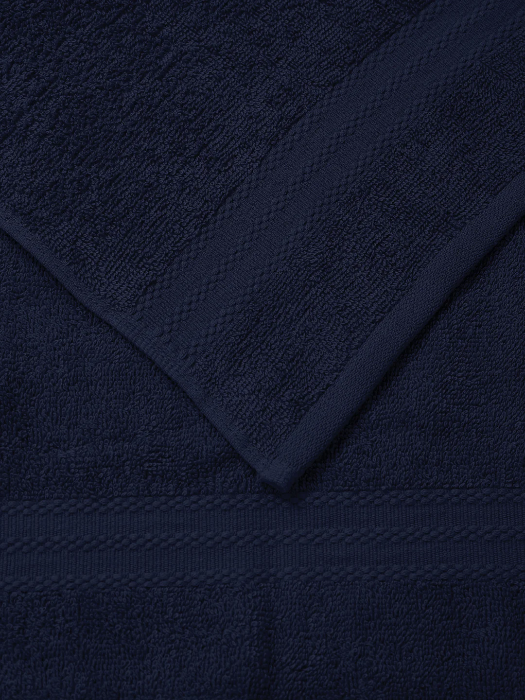 Insignia Blue Pure Cotton Solid 380 GSM Hand Towel 2 Pc Set (Jazz Collection) - Image 9