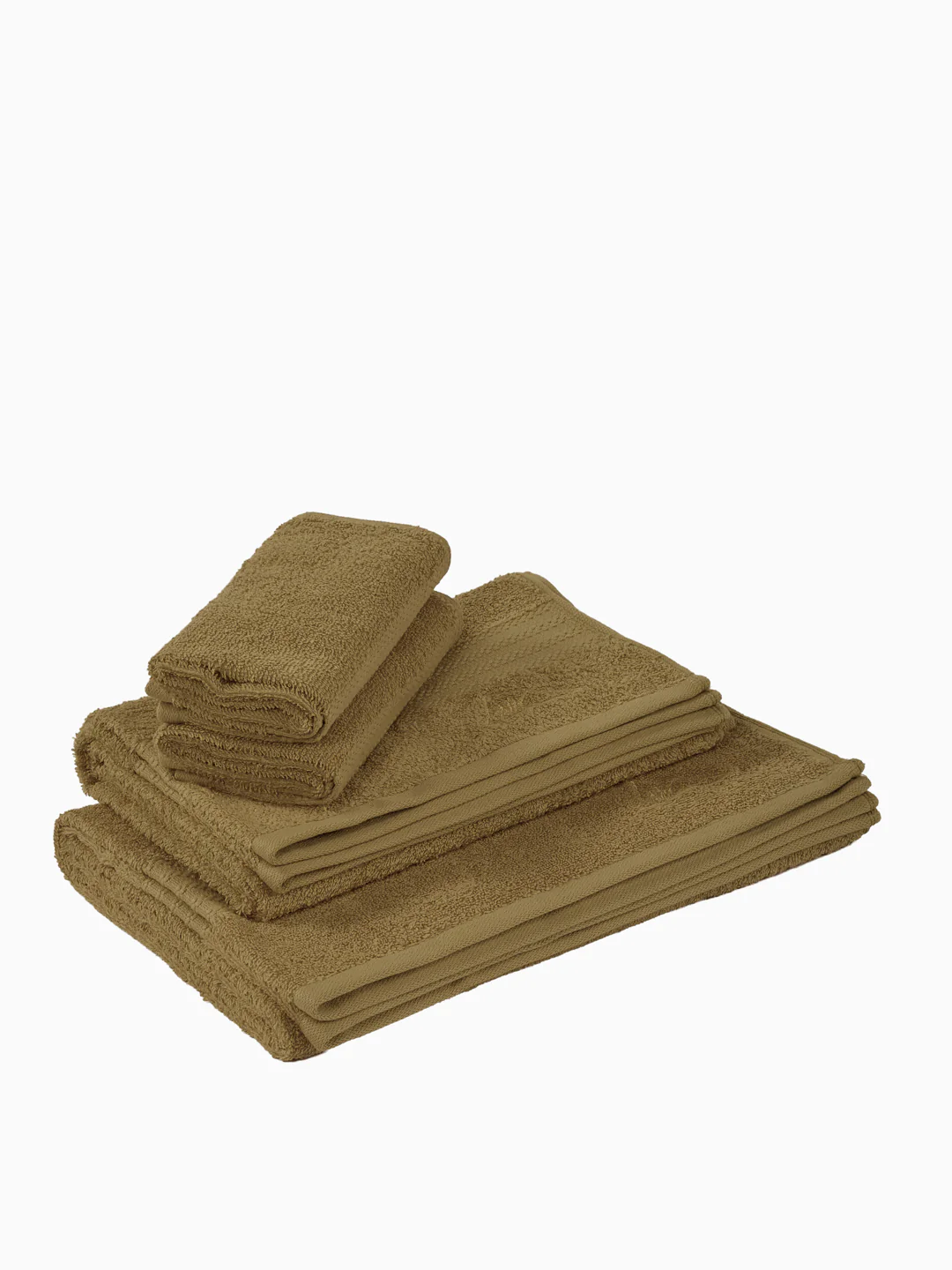 Khaki 100% Cotton Solid 380 GSM Bath Towel Jazz 4 Pc Set Gifting Box Pack - Image 4