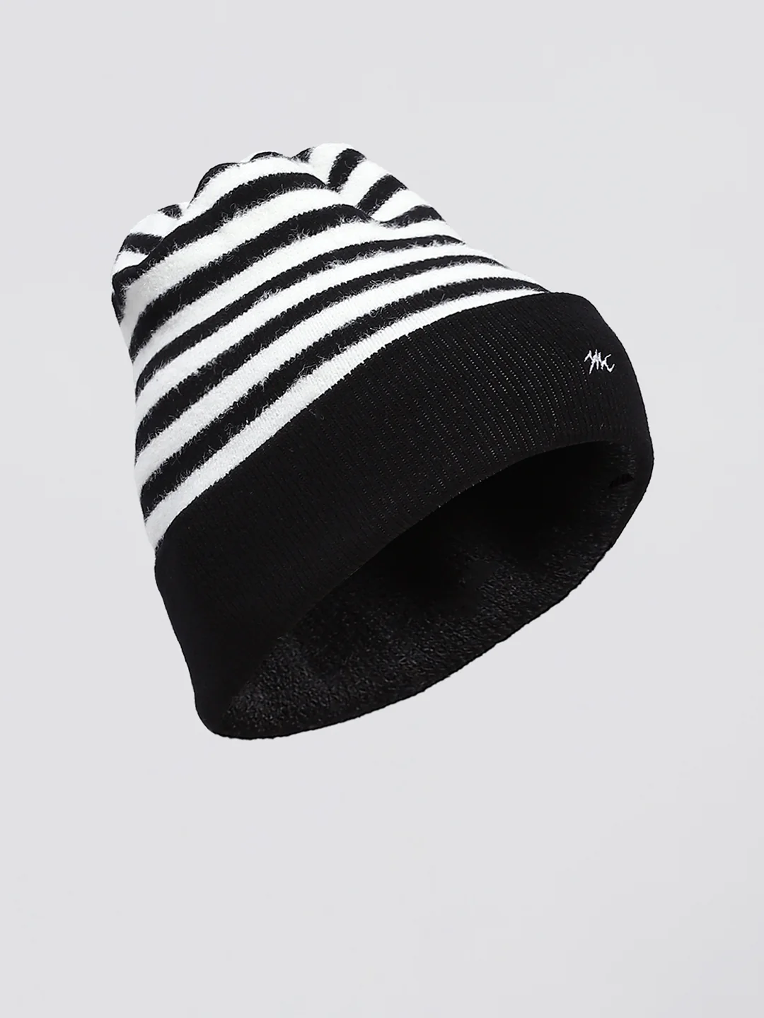 Kids Black Self Design Cap - Image 6