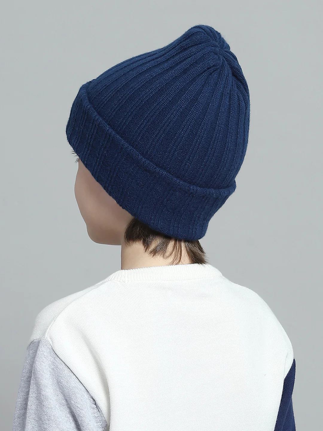 Kids Blue Self Design Cap - Image 5