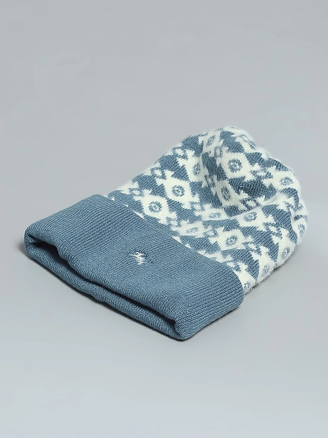 Kids Blue Self Design Cap - Image 6