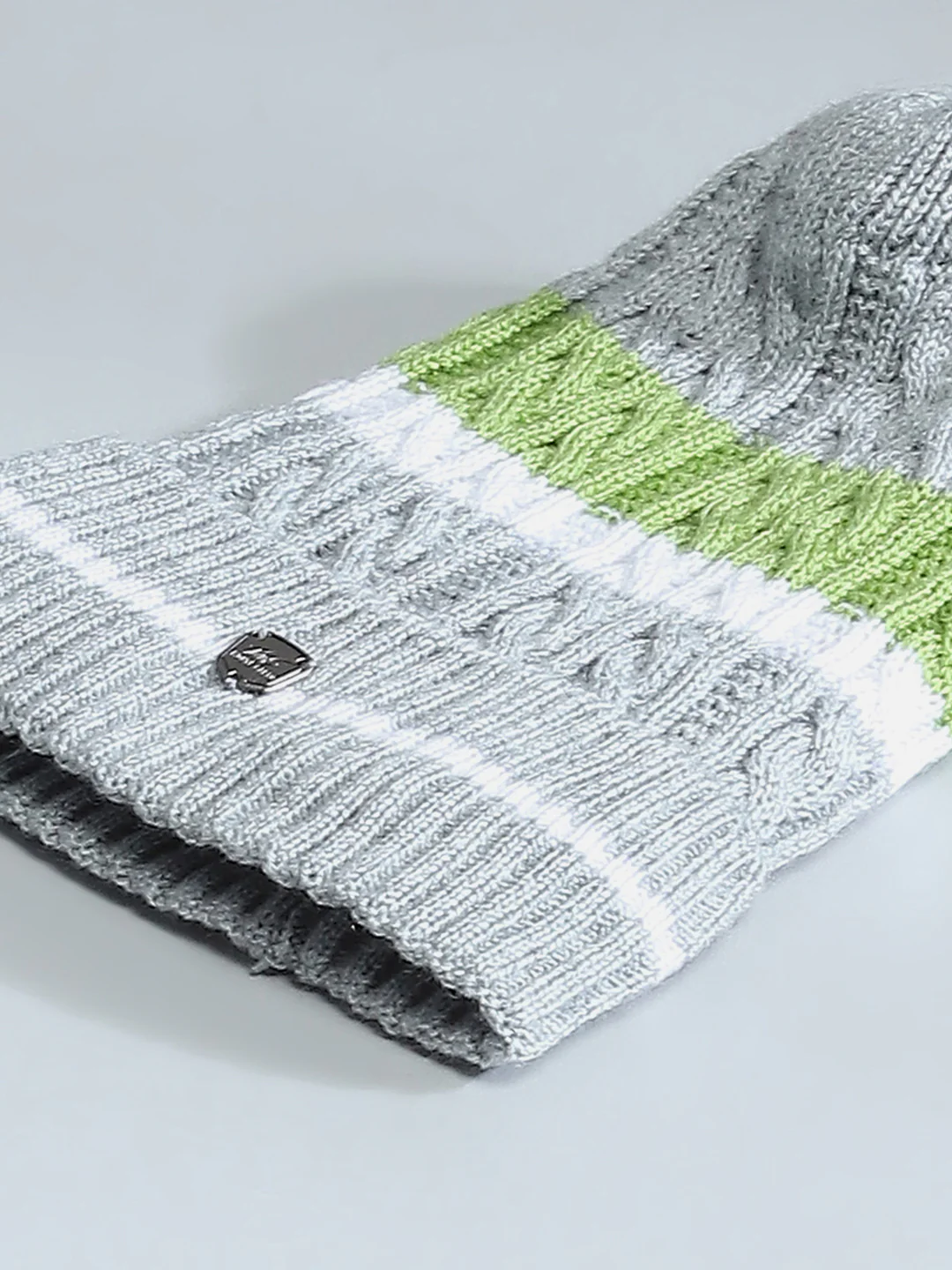 Kids Grey Self Design Cap - Image 7