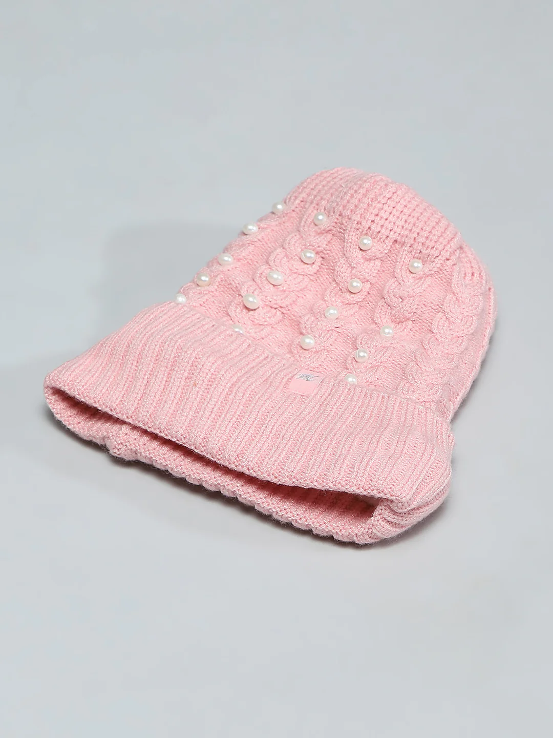 Kids Pink Self Design Cap - Image 6