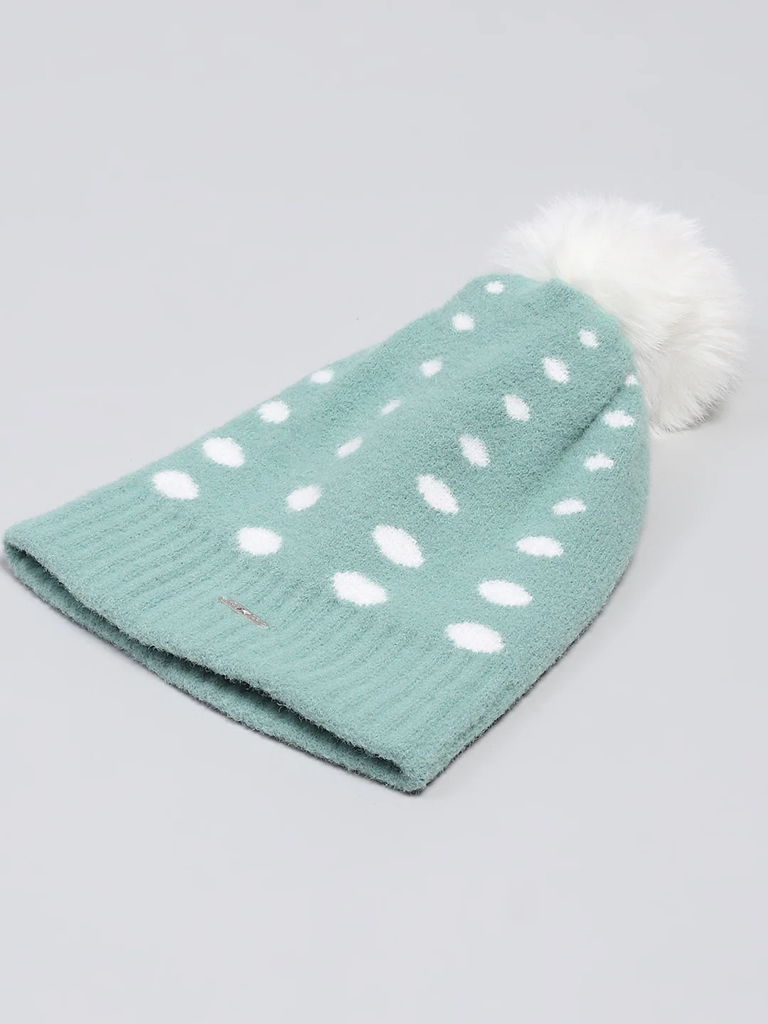 Kids Sky Blue Self Design Cap - Image 6