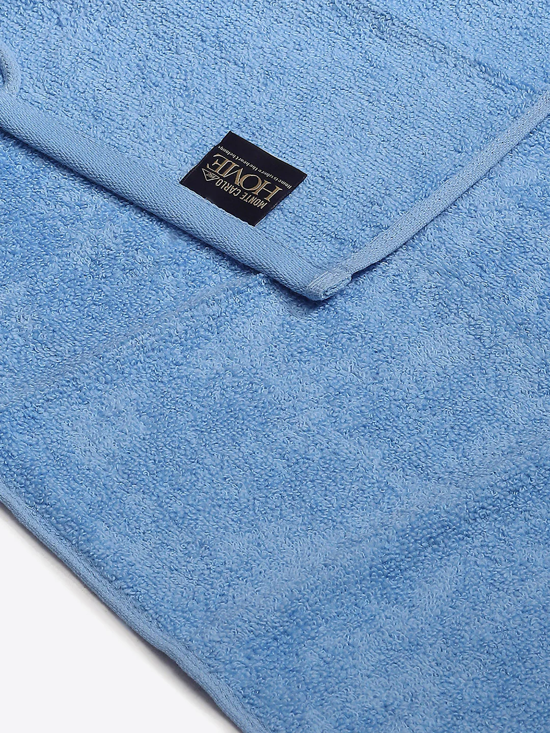 Light Blue Cotton Solid 350 GSM Hand Towel (Pack of 2) - Image 3
