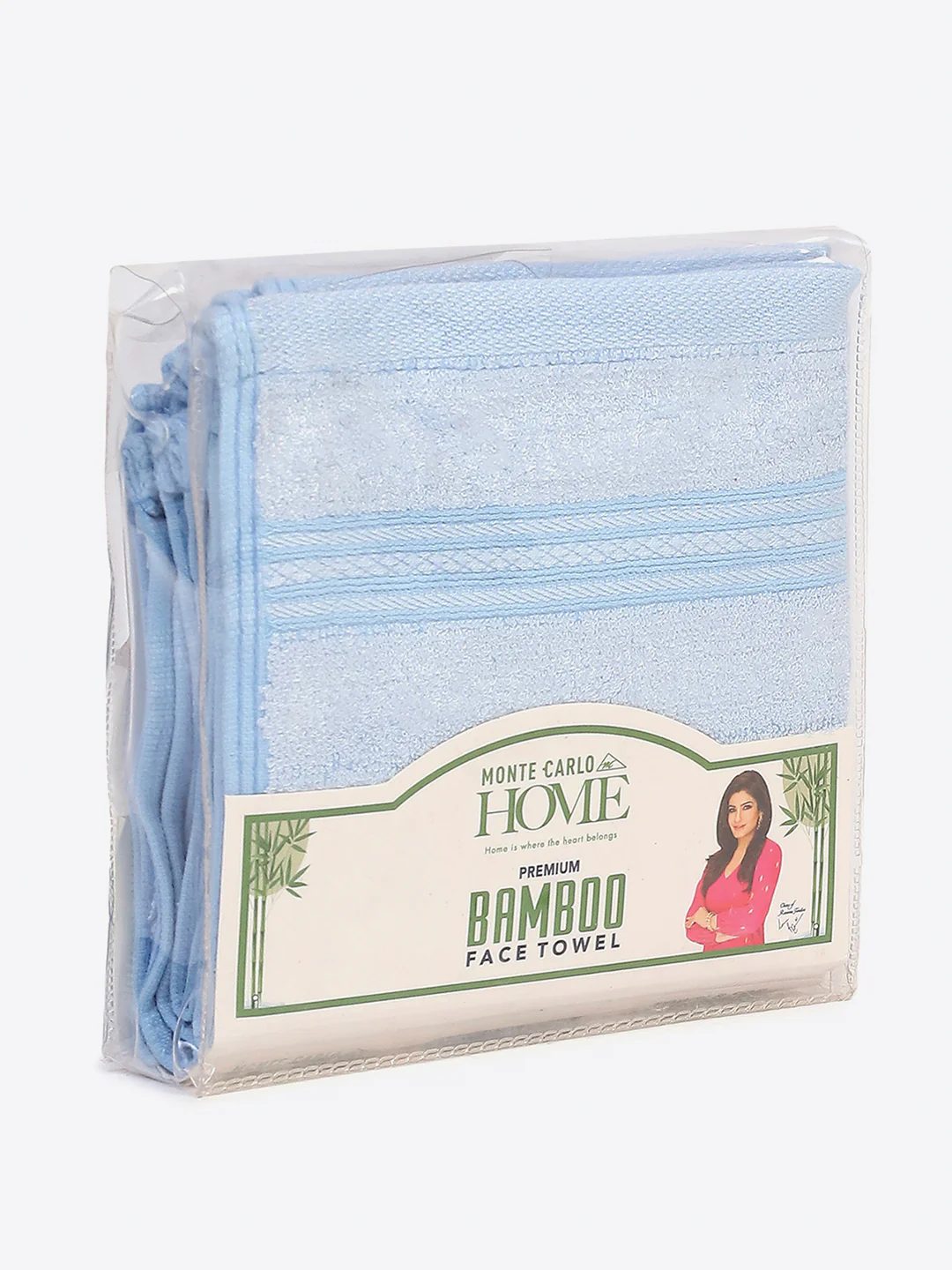 Light Blue Cotton Solid 600 GSM Face Towel (Pack of 4) - Image 5