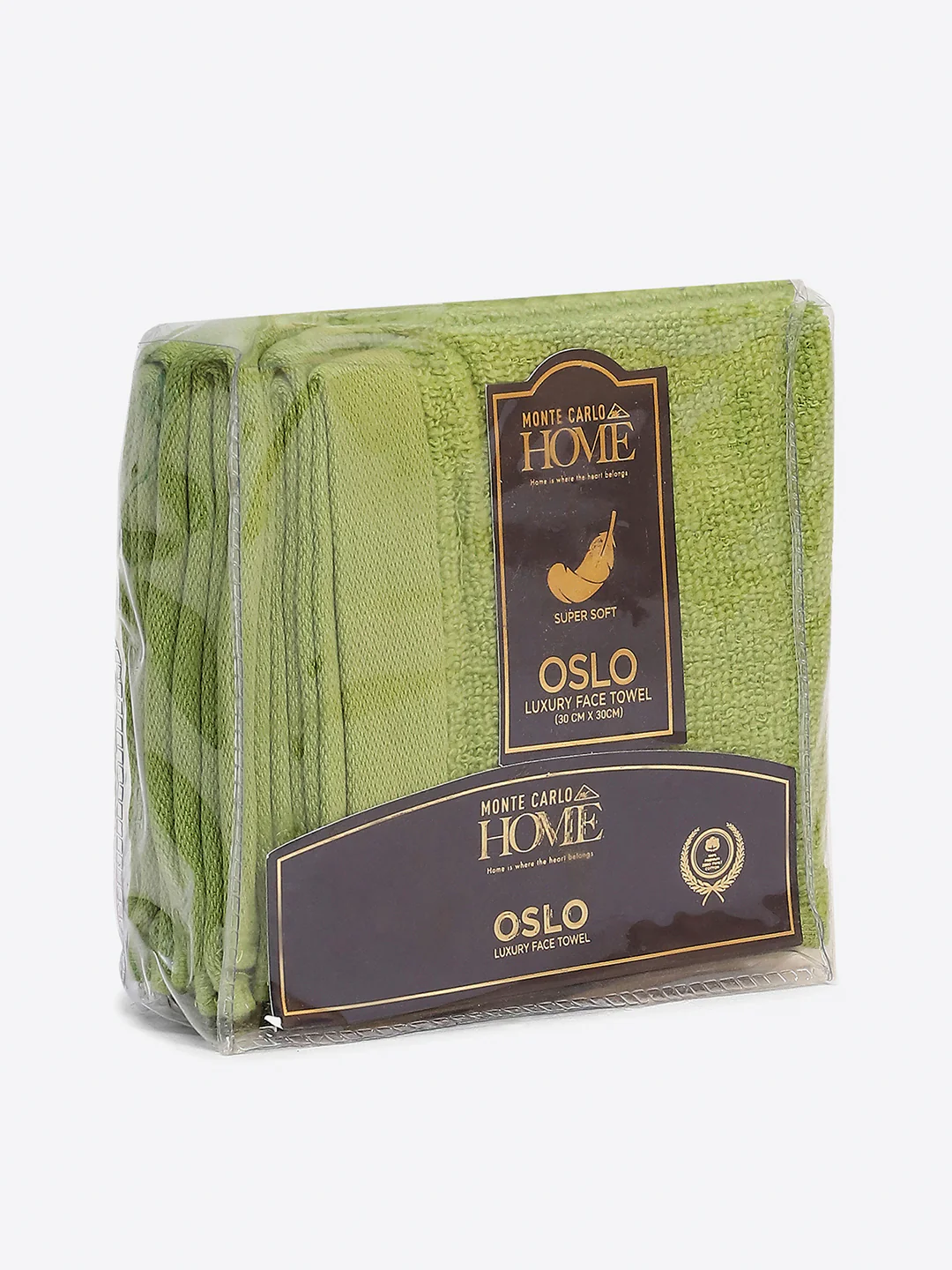 Light Green Cotton Solid 600 GSM Face Towel (Pack of 4) - Image 5