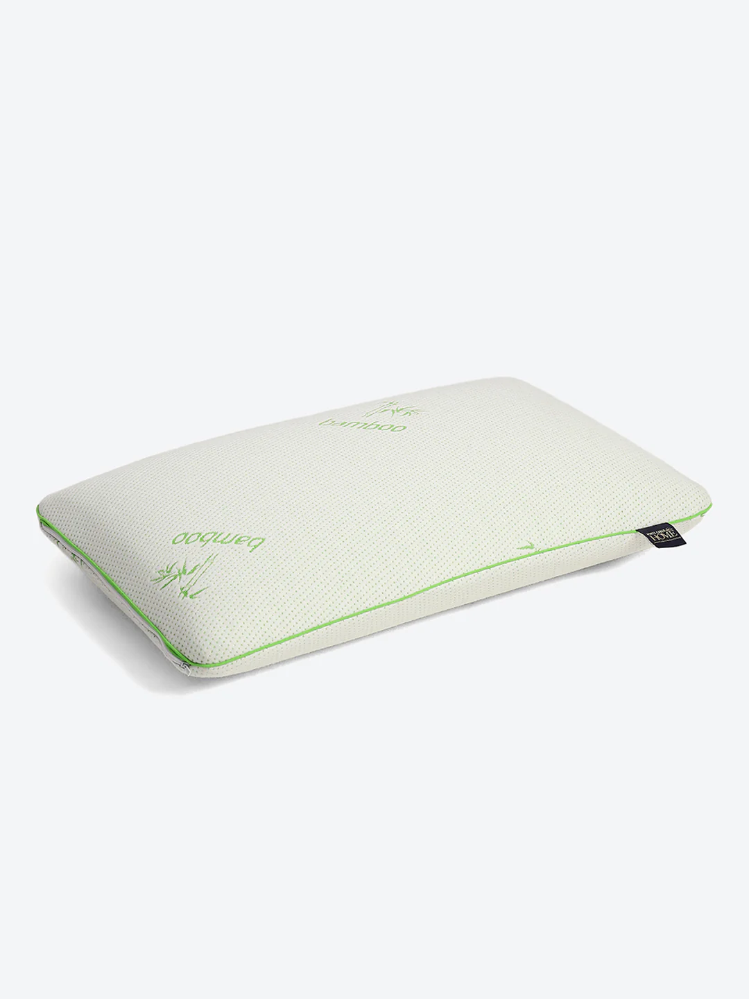 Light Green Printed Bamboo with Memory Foam Pillow - Image 2