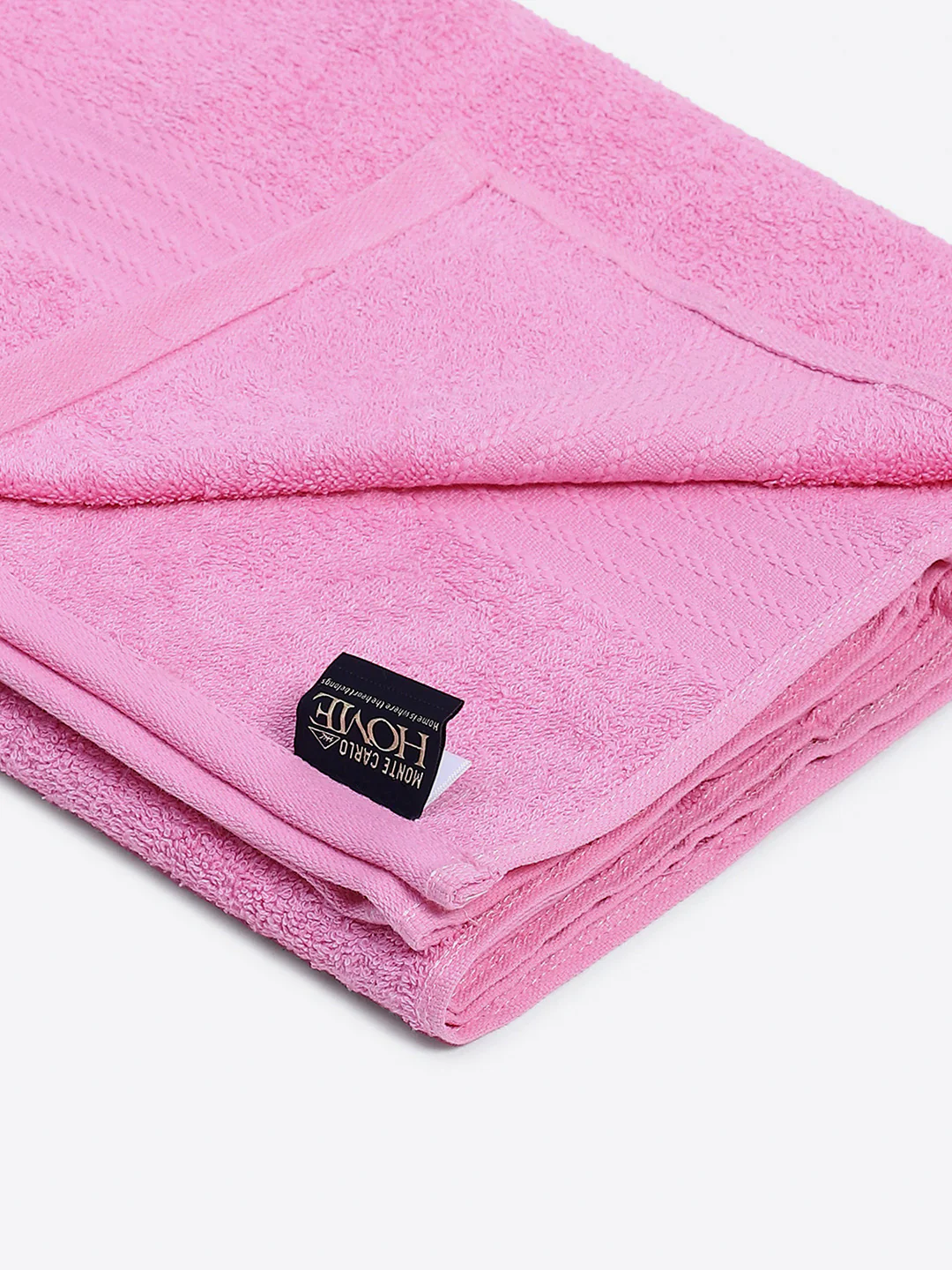 Light Pink Cotton Solid 400 GSM Bath Towel (Jazz) - Image 3