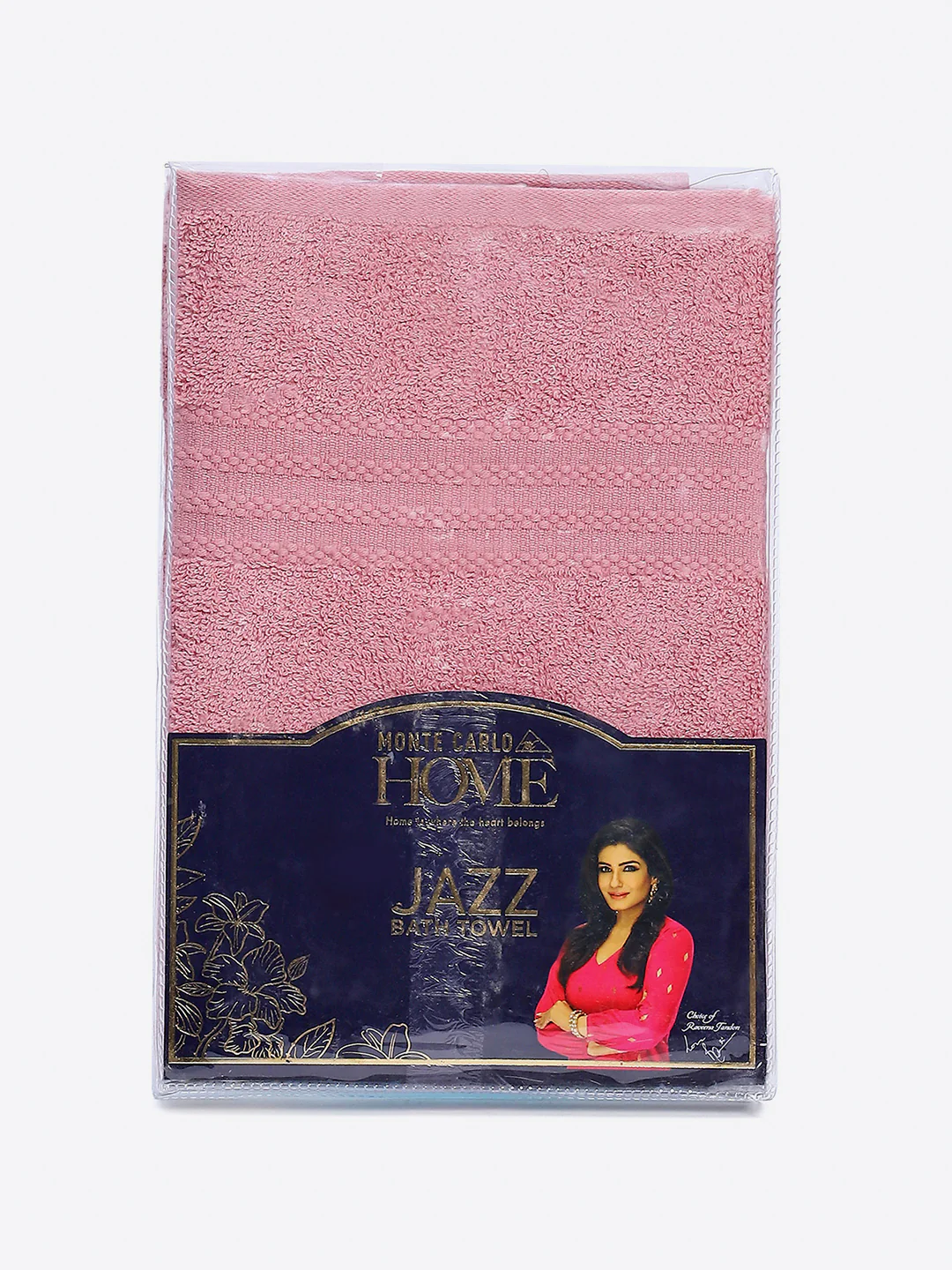 Light Pink Cotton Solid 400 GSM Bath Towel (Jazz) - Image 5