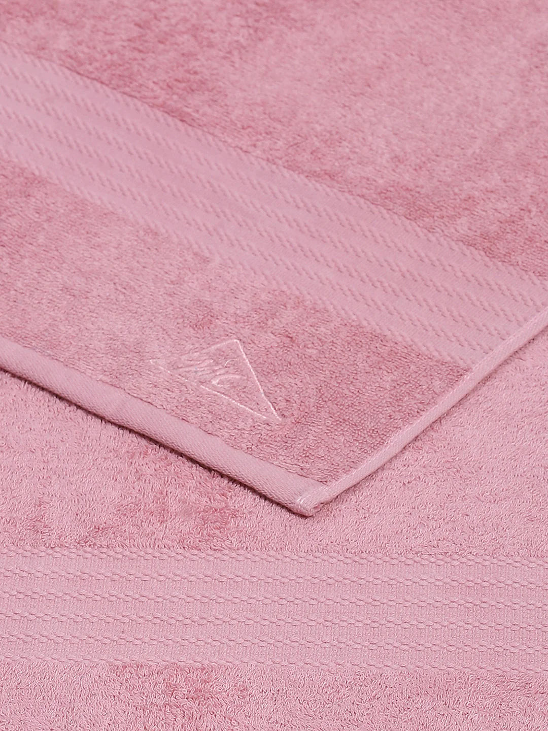 Light Pink Cotton Solid 400 GSM Car Towel (Jazz) - Image 4