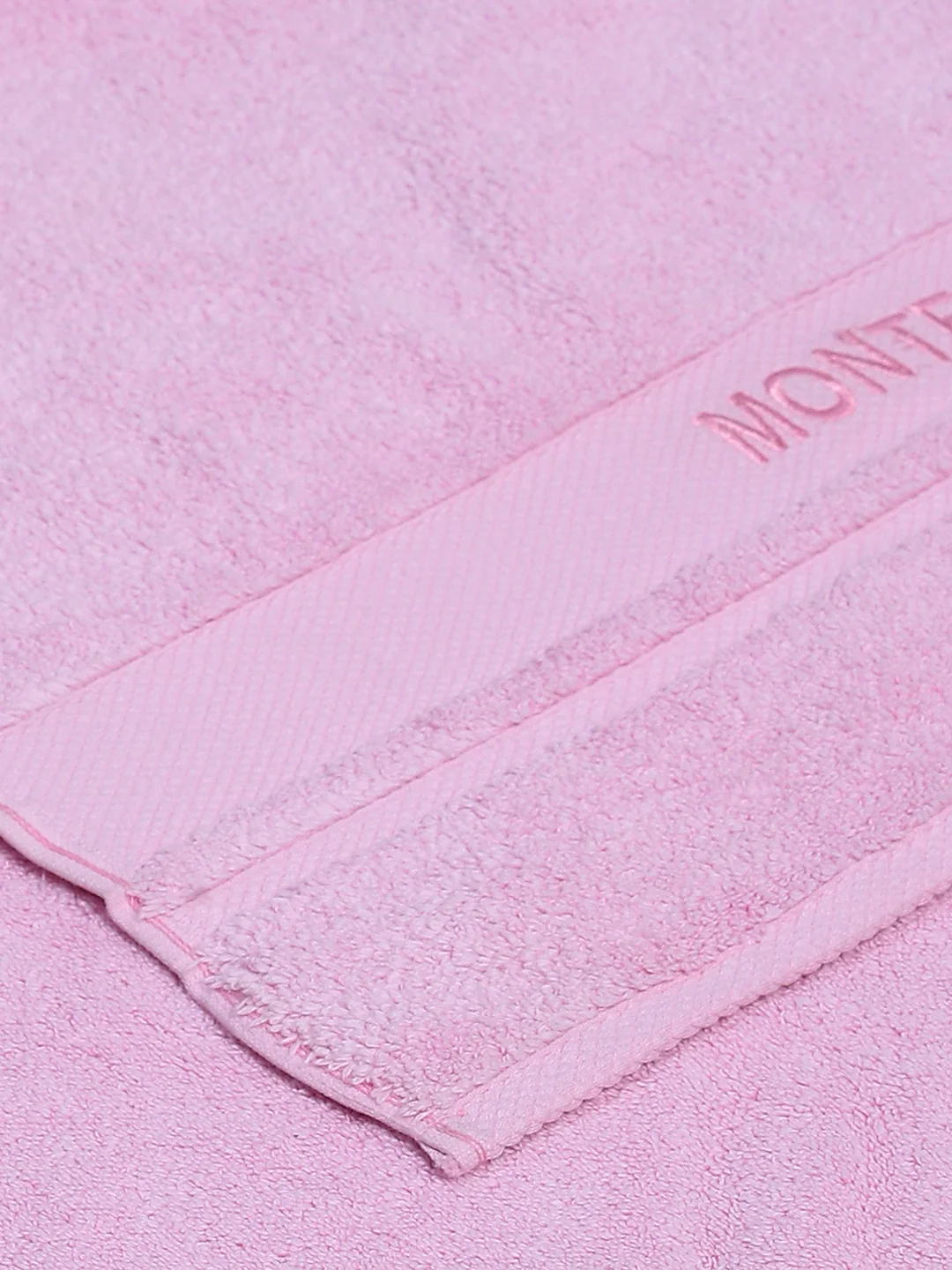 Light Pink Cotton Solid 650 GSM Bath Towel (Eusapia) - Image 4