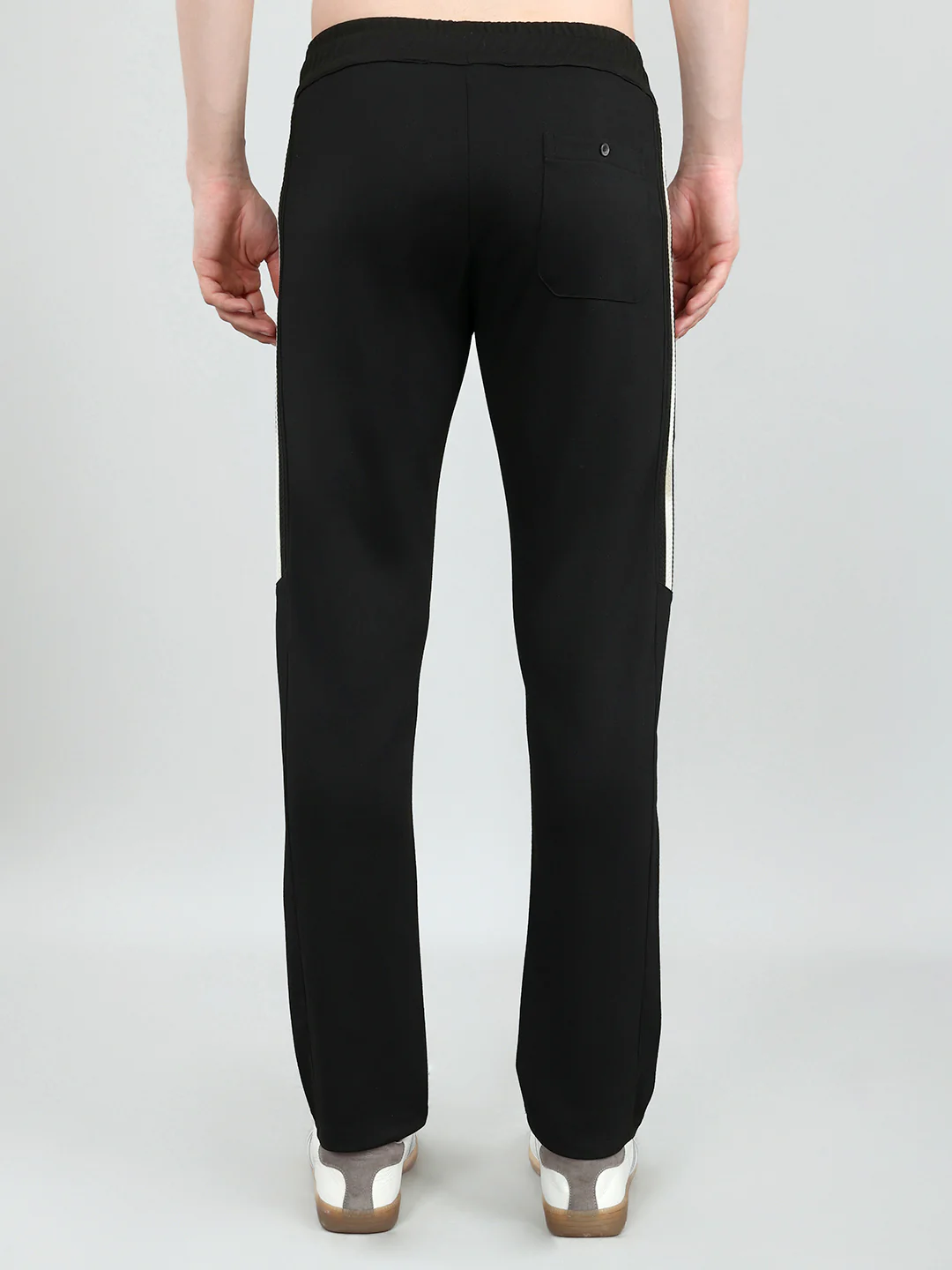 Luxuria Men Black Solid Regular Fit Lower - Image 5