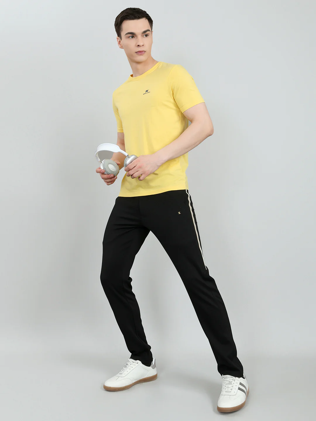 Luxuria Men Black Solid Regular Fit Lower - Image 6