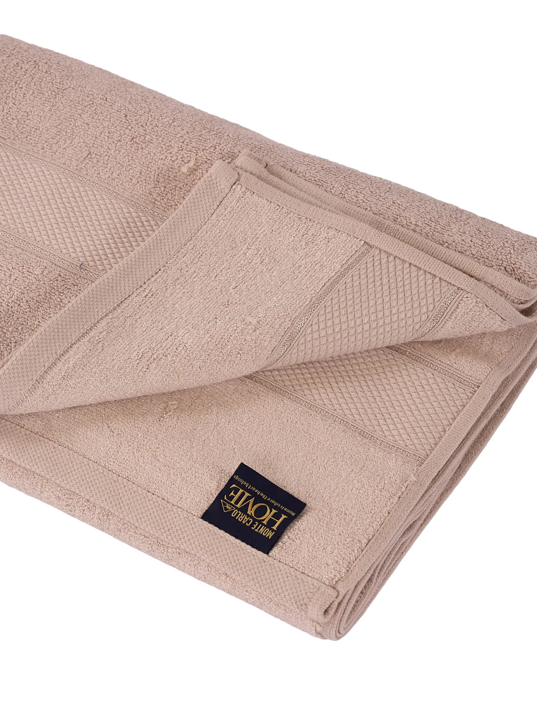 Luxury Beige Bamboo Cotton Solid 600 GSM Bath Towel Eco Bamboo 1 Pc Pvc Pack - Image 5