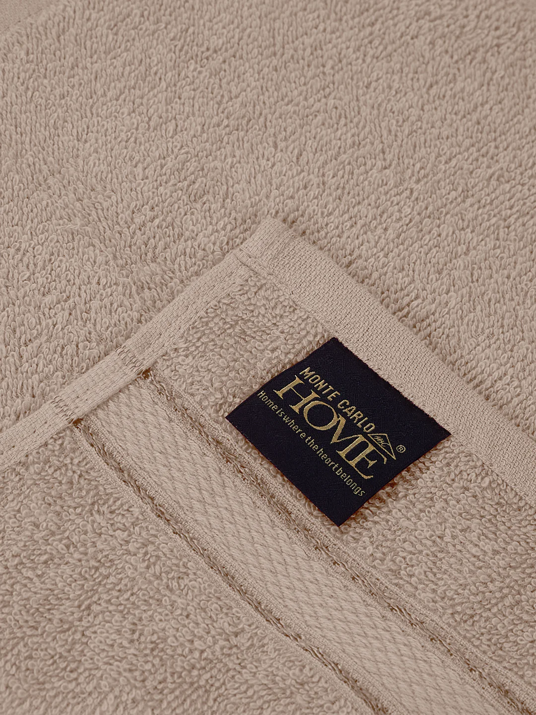Luxury Beige Solid 600 GSM Face Towel 4 Pc Set (Eco Bamboo Collection) - Image 5