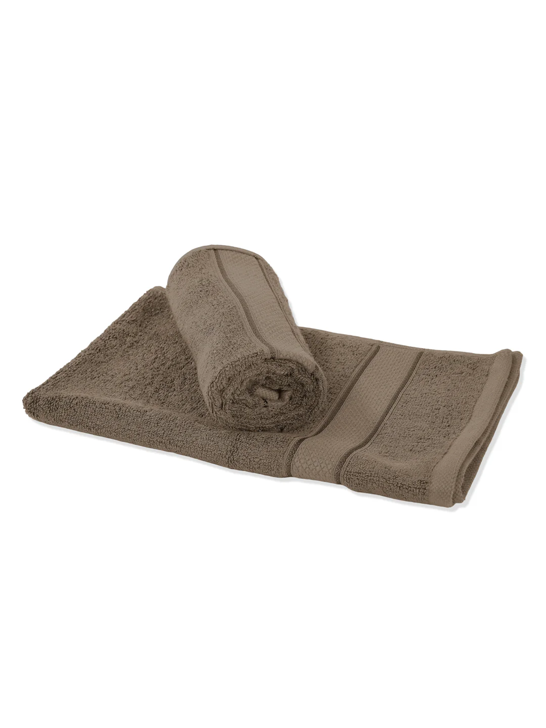 Luxury Brown Bamboo Cotton Solid 600 GSM Hand Towel Eco Bamboo 2 Pc Set Pvc Pack - Image 5