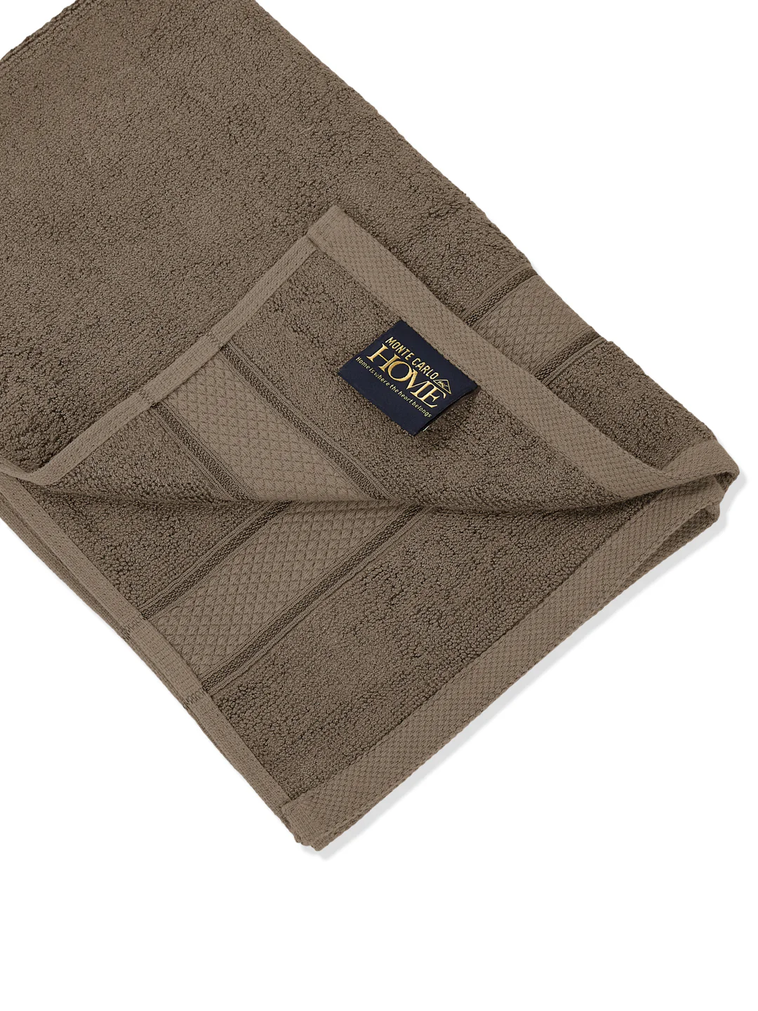 Luxury Brown Bamboo Cotton Solid 600 GSM Hand Towel Eco Bamboo 2 Pc Set Pvc Pack - Image 8