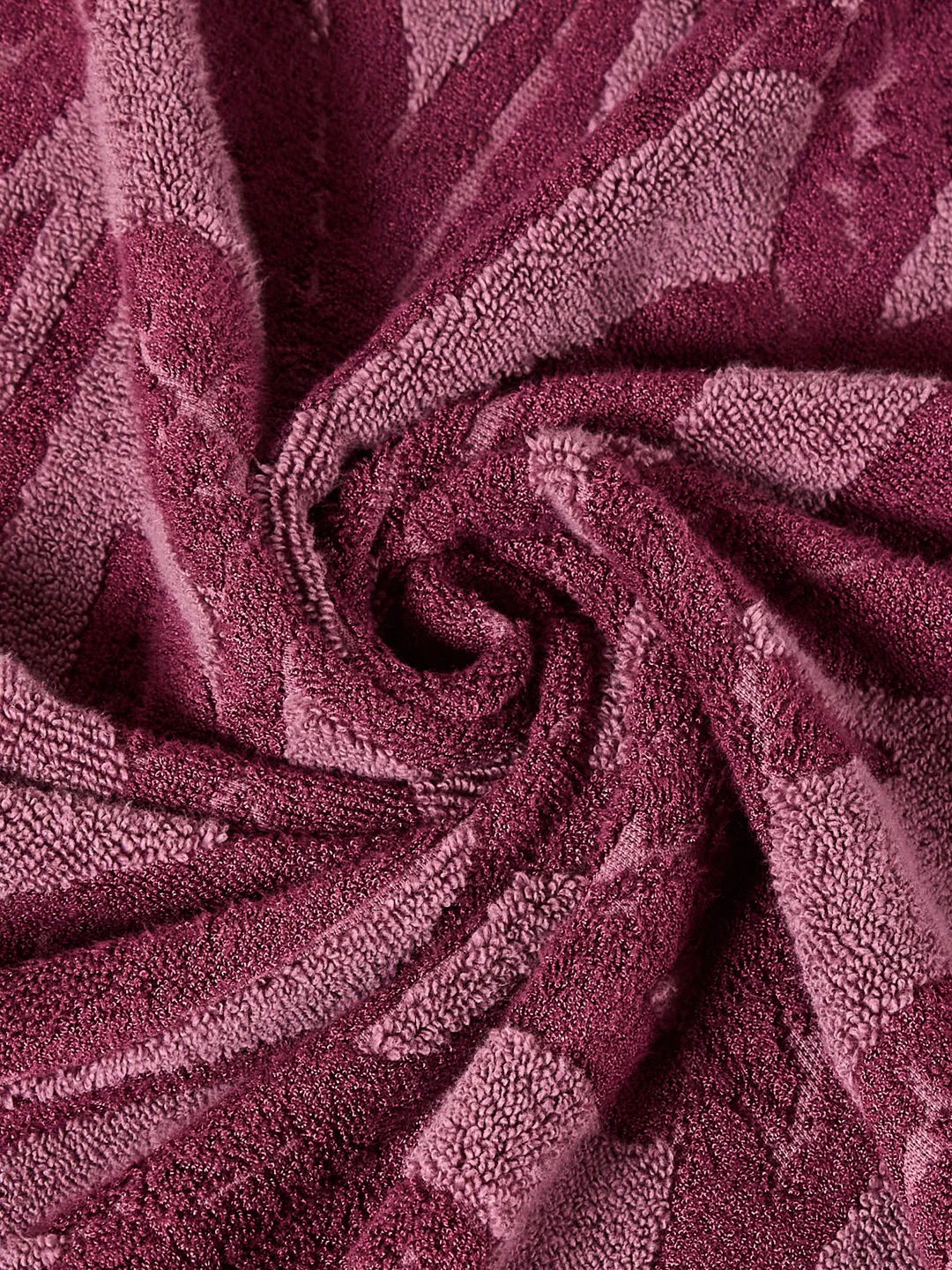 Luxury Burgundy Bamboo Cotton Self Design 630 GSM Bath Towel Eco Bamboo Bliss 1 Pc Box Pack - Image 7