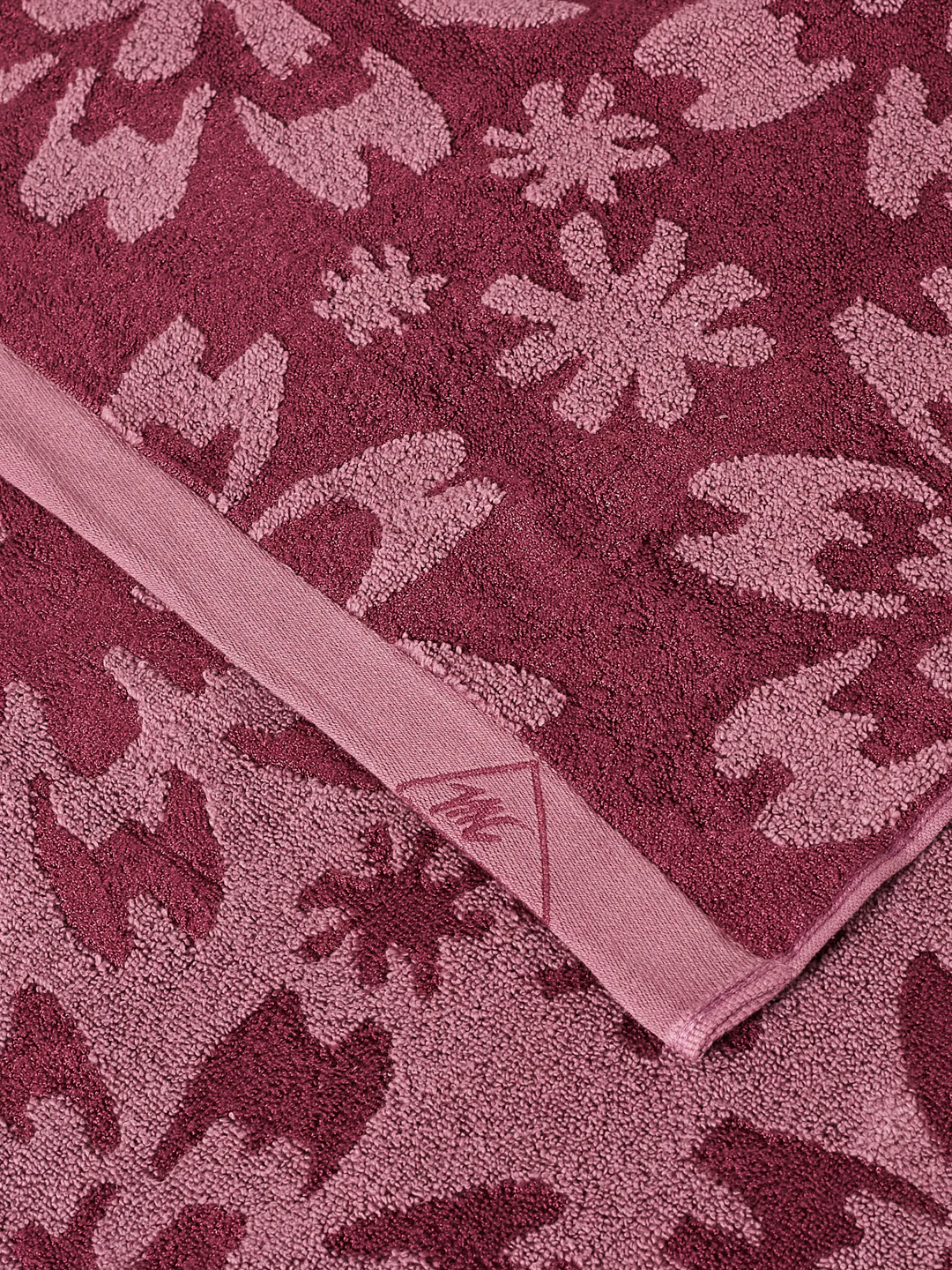 Luxury Burgundy Bamboo Cotton Self Design 630 GSM Bath Towel Eco Bamboo Bliss 1 Pc Box Pack - Image 6