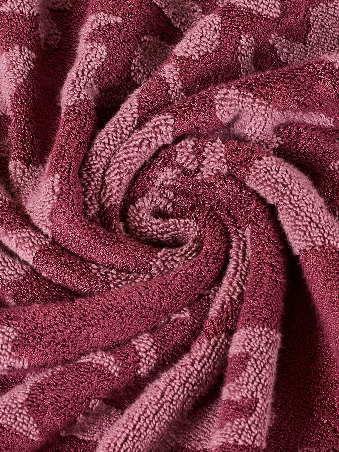 Luxury Burgundy Bamboo Cotton Self Design 630 GSM Bath Towel Eco Bamboo Bliss 1 Pc Box Pack - Image 7