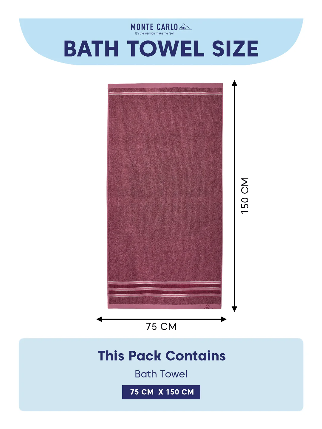 Luxury Burgundy Bamboo Cotton Self Design 630 GSM Bath Towel Eco Bamboo Bliss 1 Pc Pvc - Image 8
