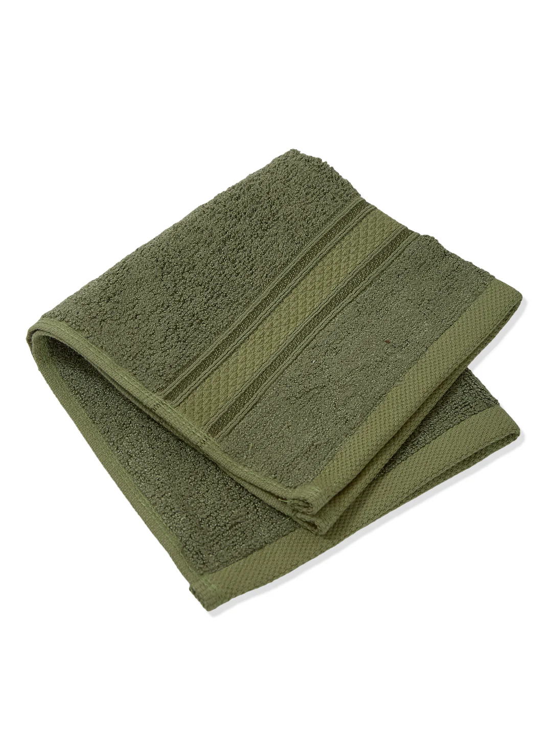 Luxury Burnt Olive Solid 600 GSM Face Towel 4 Pc Set (Eco Bamboo Collection) - Image 3
