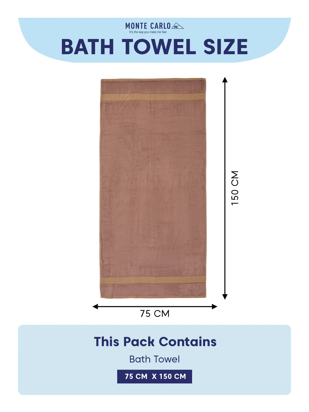 Luxury Camel Brown Bamboo Cotton Solid 600 GSM Bath Towel Eco Bamboo 1 Pc Pvc Pack - Image 8