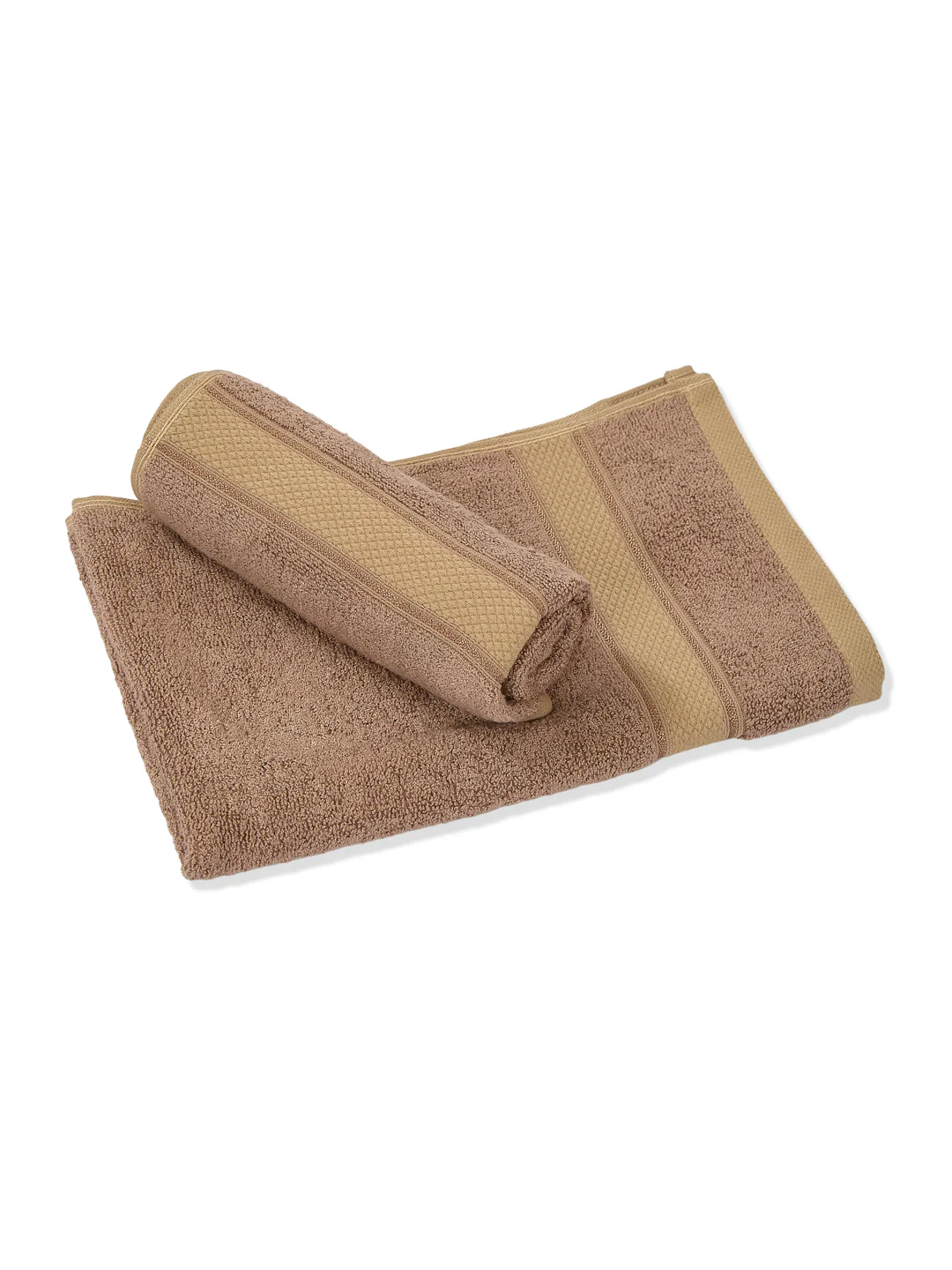 Luxury Camel Brown Bamboo Cotton Solid 600 GSM Hand Towel Eco Bamboo 2 Pc Set Pvc Pack - Image 5