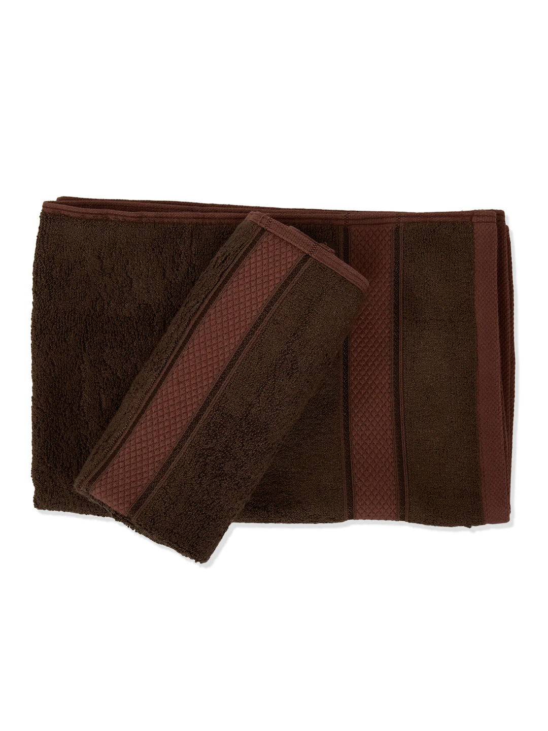 Luxury Dark Brown Bamboo Cotton Solid 600 GSM Hand Towel Eco Bamboo 2 Pc Set Pvc Pack - Image 4