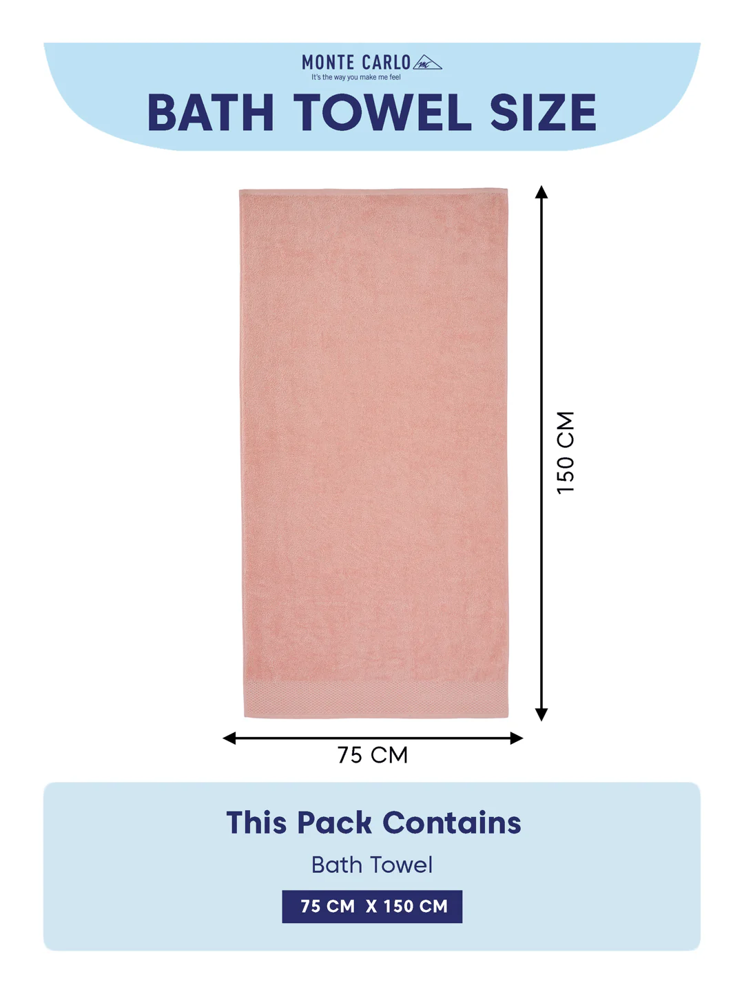 Luxury Dusty Pink 100% Cotton Solid 650 GSM Bath Towel Egyptian 1 Pc Box Pack - Image 8