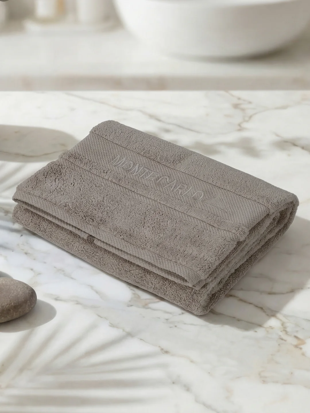 Luxury Grey 100% Cotton Solid 625 GSM Bath Towel Eusapia 1 Pc Box Pack - Image 2