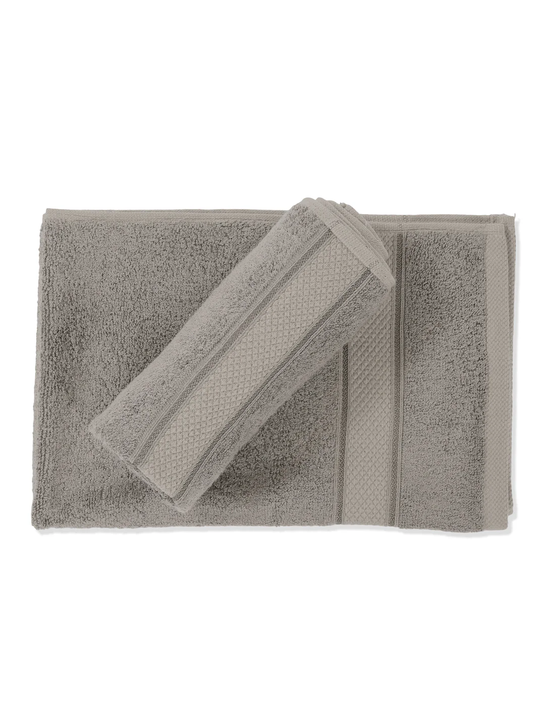 Luxury Light Grey 100% Cotton Solid 625 GSM Hand Towel Eusapia 2 Pc Set Box Pack - Image 4