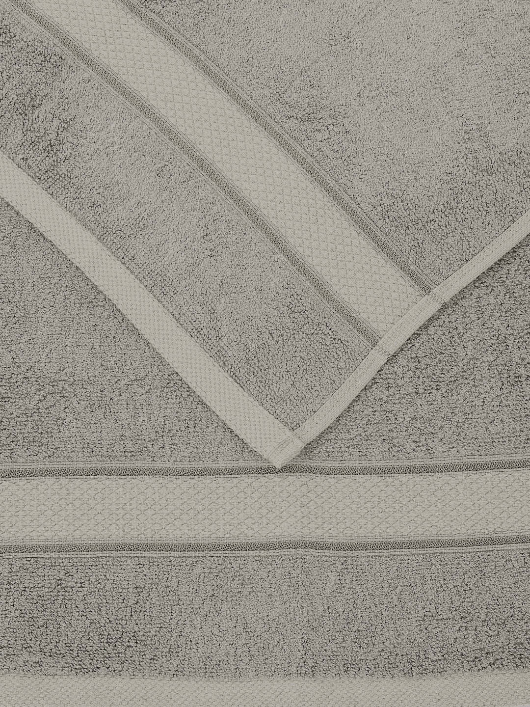 Luxury Light Grey Bamboo Cotton Solid 600 GSM Hand Towel Eco Bamboo 2 Pc Set Pvc Pack - Image 9