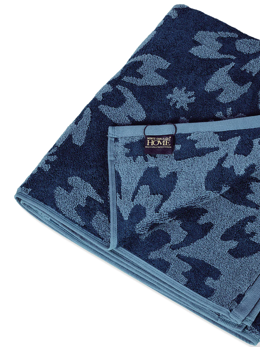 Luxury Navy Blue Bamboo Cotton Self Design 630 GSM Bath Towel Eco Bamboo Bliss 1 Pc Box Pack - Image 5