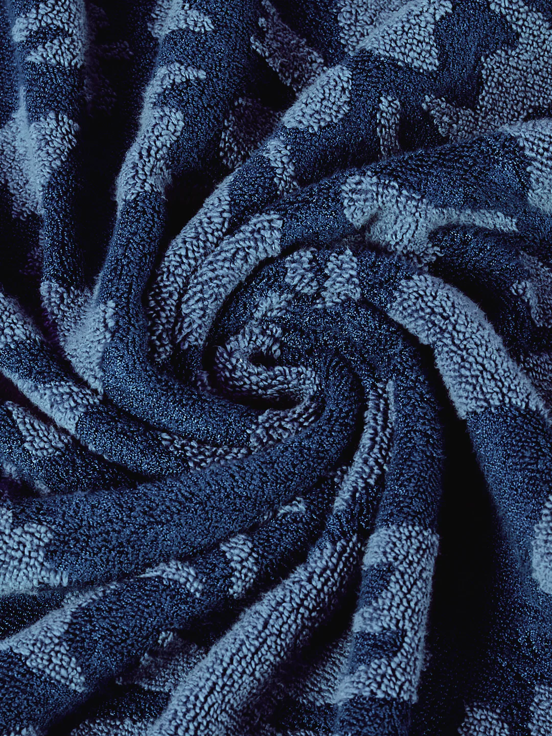 Luxury Navy Blue Bamboo Cotton Self Design 630 GSM Bath Towel Eco Bamboo Bliss 1 Pc Pvc - Image 7