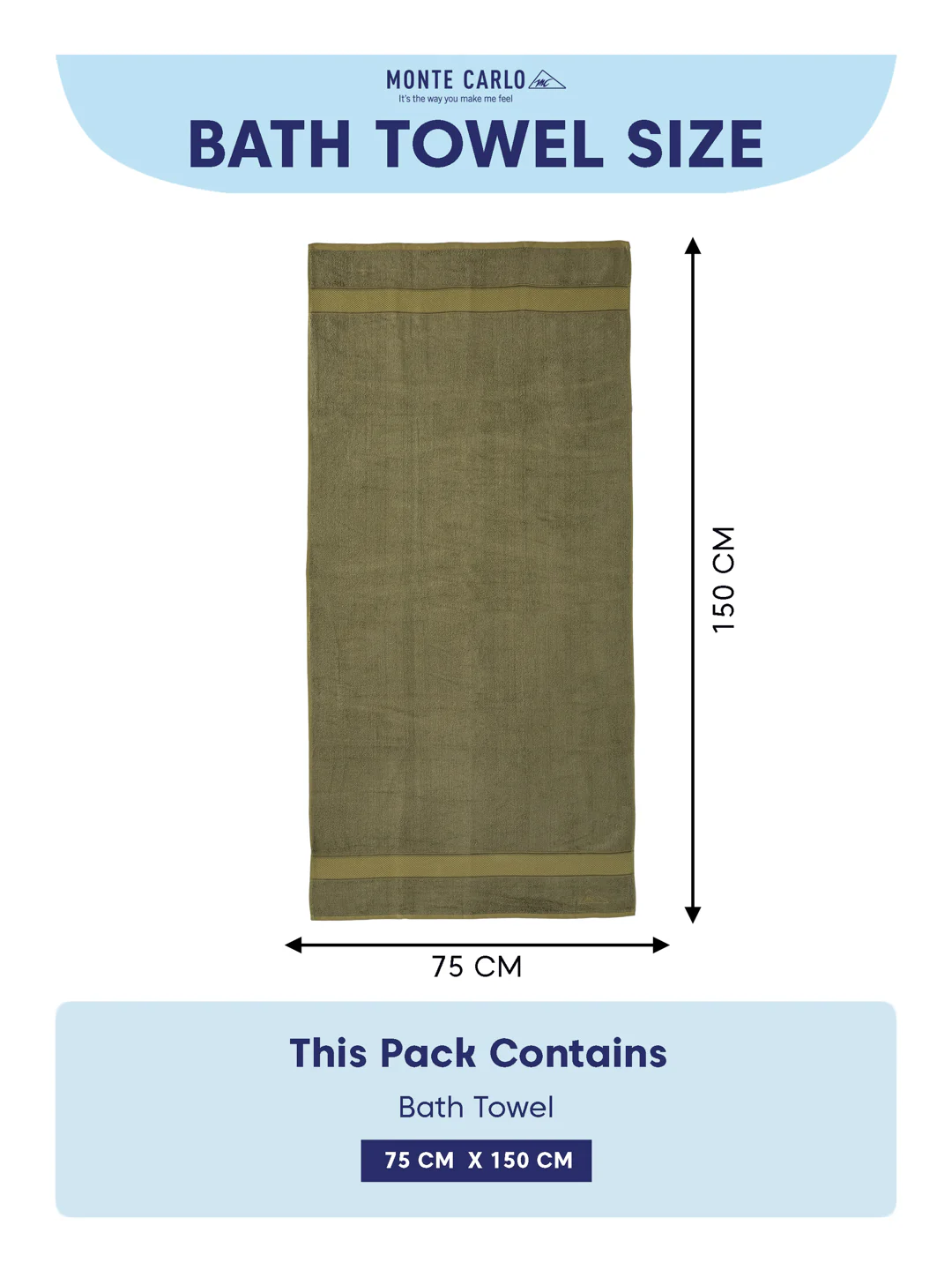 Luxury Olive Bamboo Cotton Solid 600 GSM Bath Towel Eco Bamboo 1 Pc Pvc Pack - Image 8