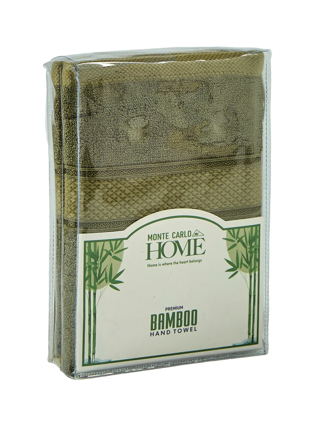 Luxury Olive Bamboo Cotton Solid 600 GSM Hand Towel Eco Bamboo 2 Pc Set Pvc Pack - Image 11